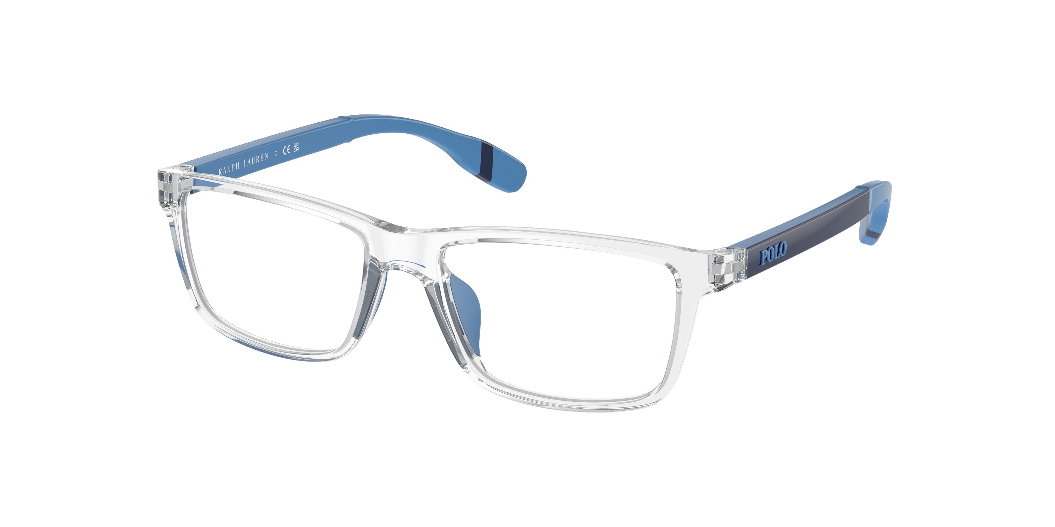 Polo Prep PP8547U Rectangle Eyeglasses  5869-Shiny Crystal 49-130-15 - Color Map Transparent