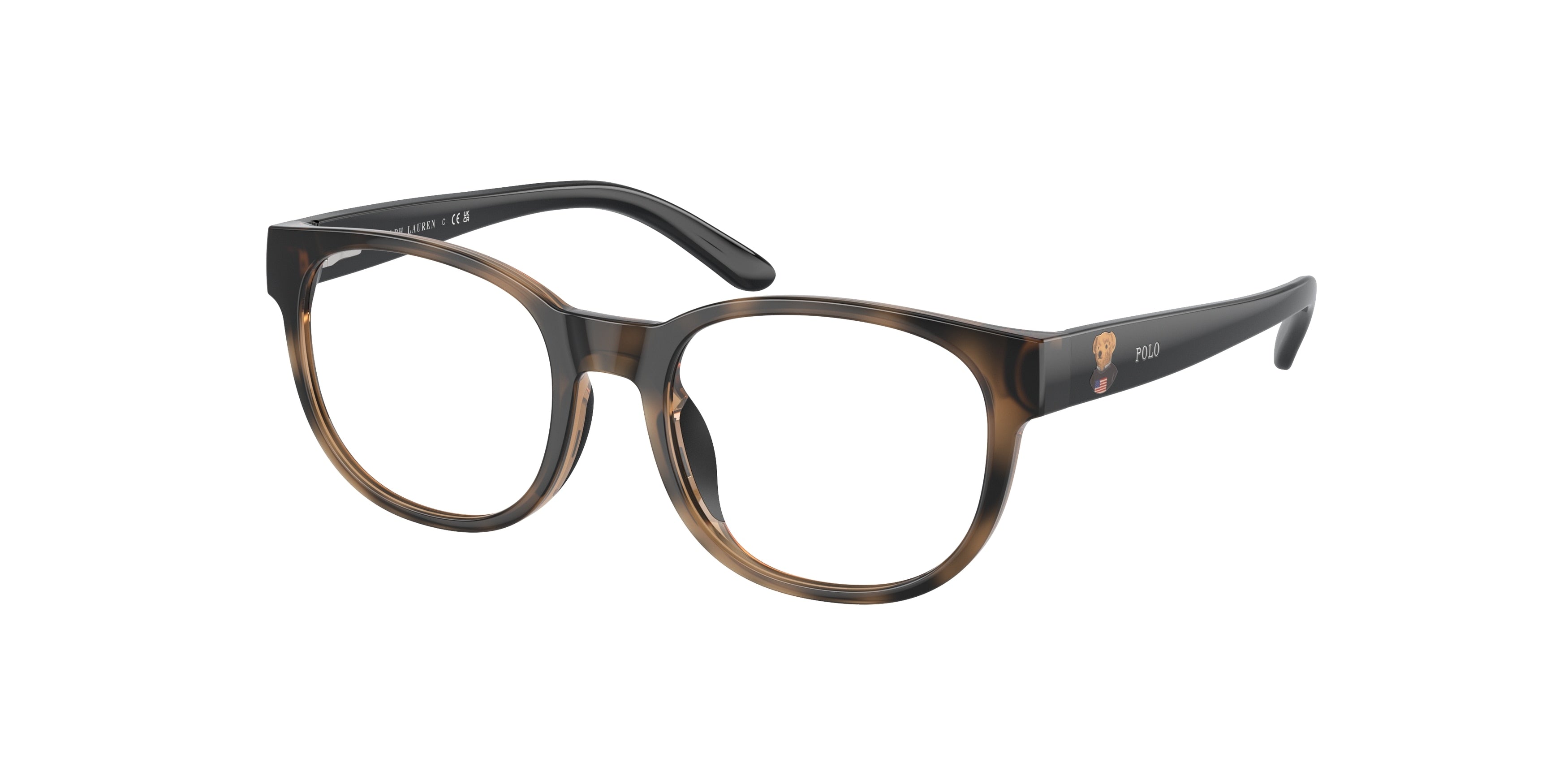 Polo Prep PP8549U Round Eyeglasses  5003-Shiny Dark Havana 45-125-16 - Color Map Tortoise