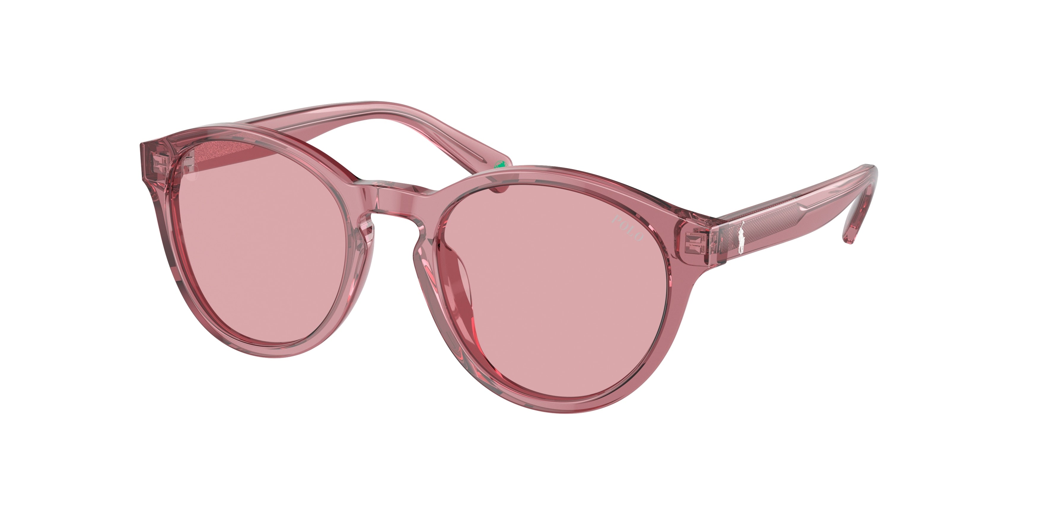 Polo Prep PP9505U Round Sunglasses  522084-Shiny Transparent Rose 48-130-19 - Color Map Pink