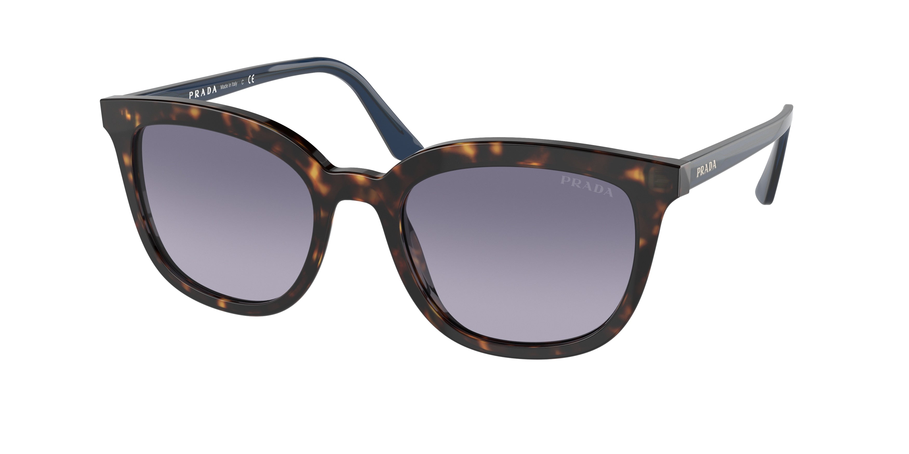 Prada HERITAGE PR03XS Rectangle Sunglasses  2AU08I-Tortoise 53-145-20 - Color Map Tortoise