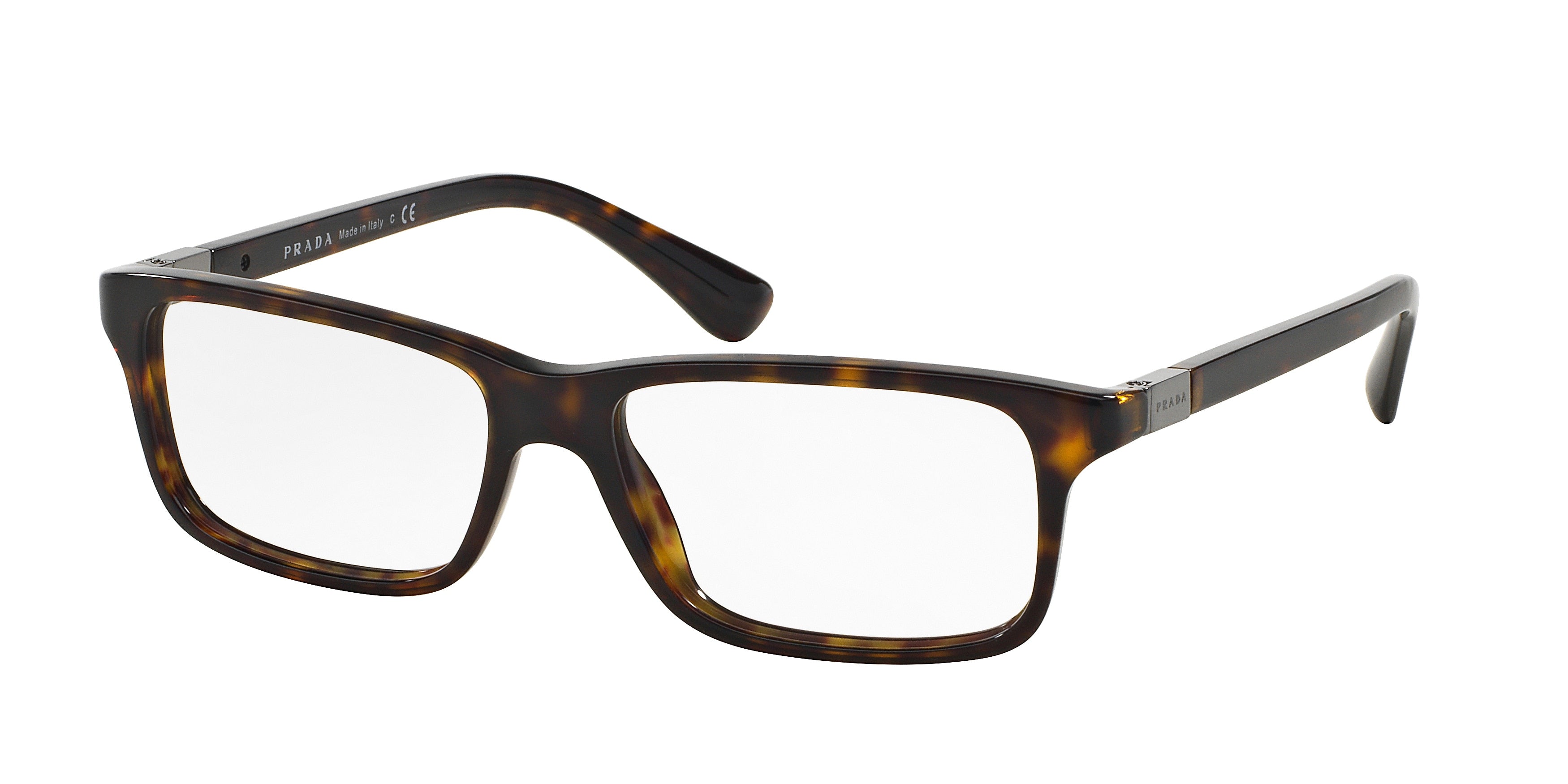 Prada HERITAGE PR06SV Rectangle Eyeglasses  2AU1O1-Havana 54-140-16 - Color Map Tortoise