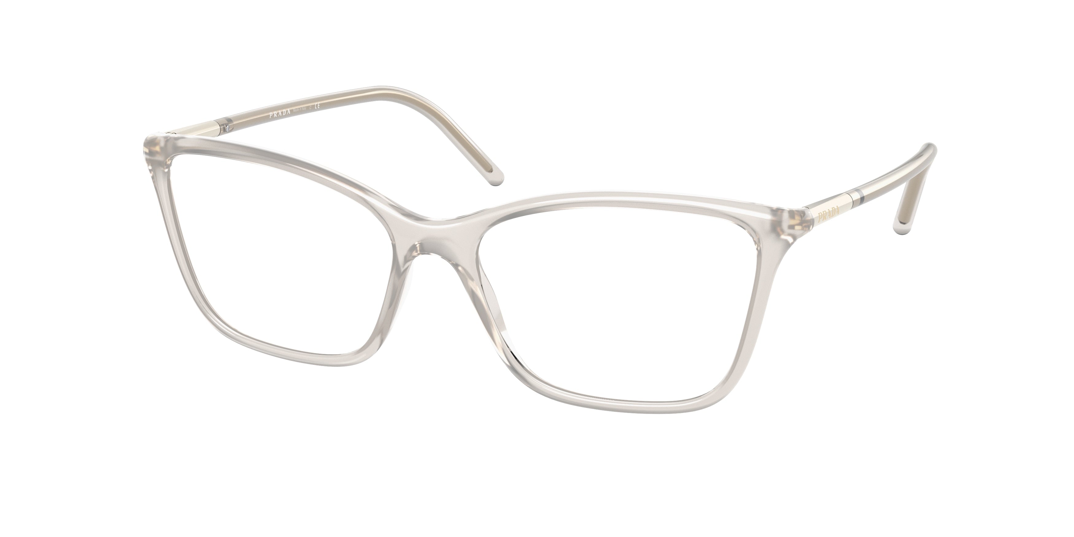 Prada PR08WV Cat Eye Eyeglasses  TWH1O1-Opal Grey 53-140-16 - Color Map Grey