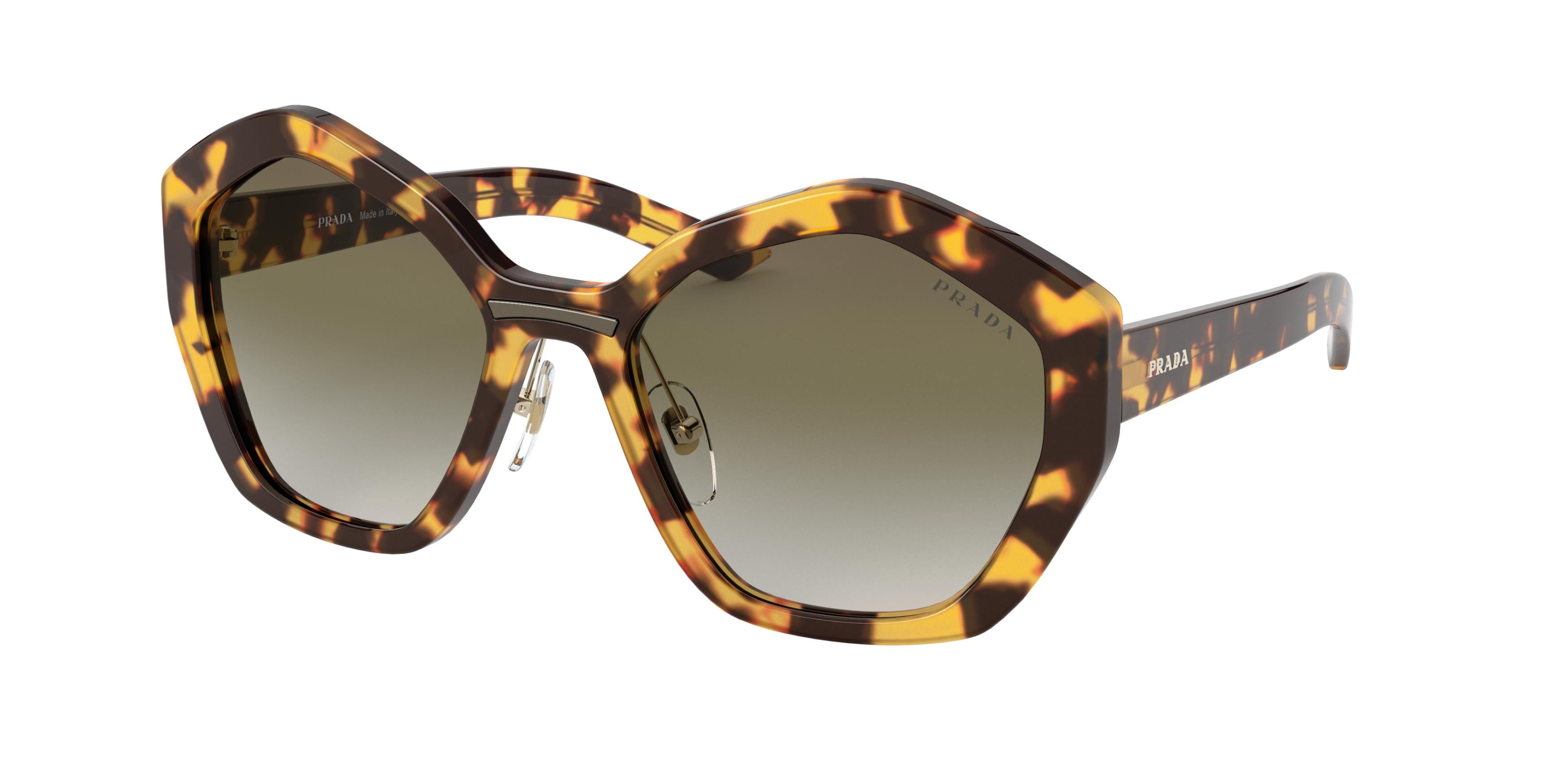 Prada PR08XS Irregular Sunglasses  7S05O2-Medium Havana 55-140-19 - Color Map Tortoise