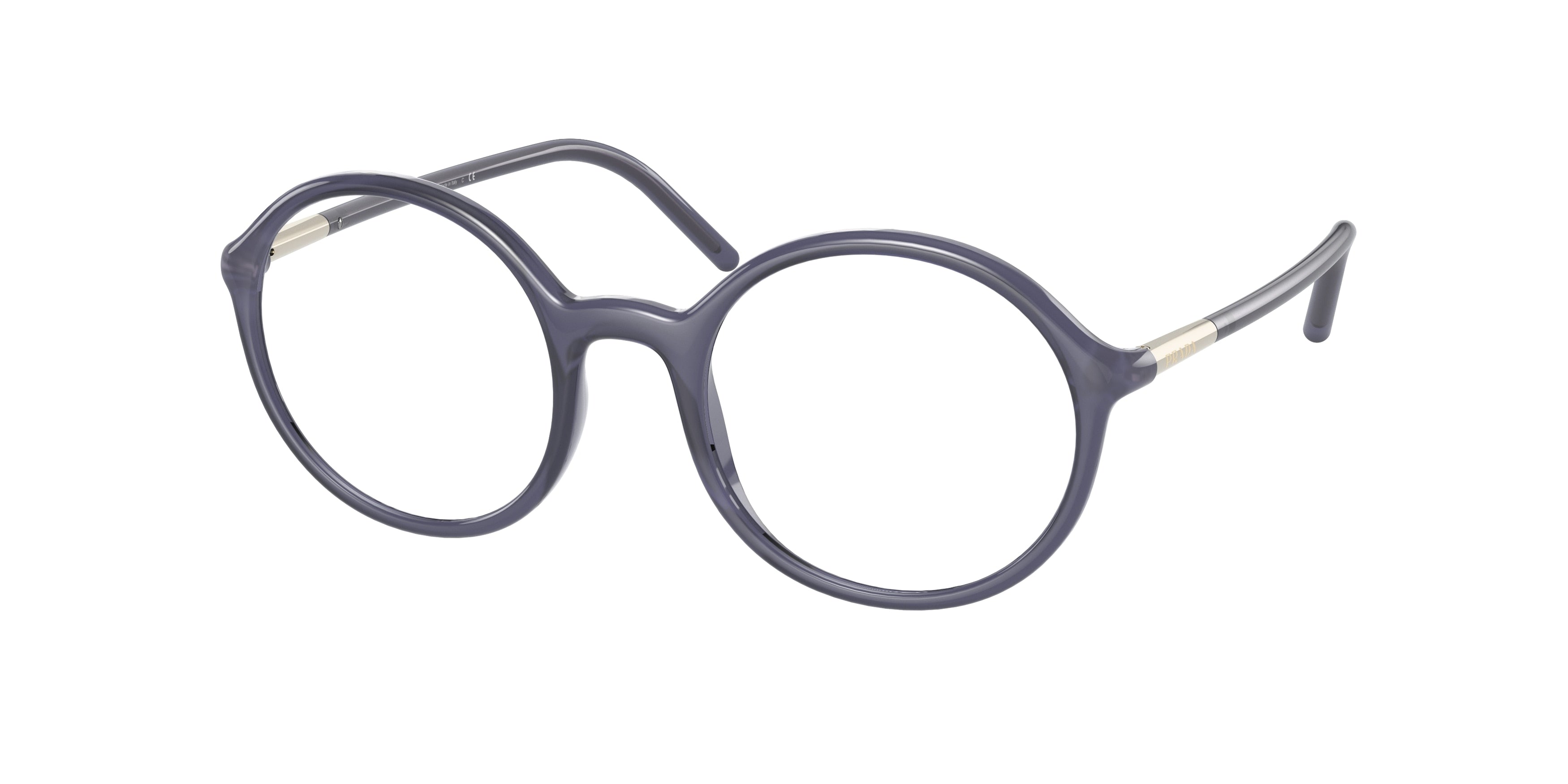 Prada PR09WV Round Eyeglasses  06M1O1-Bluette 50-140-20 - Color Map Blue