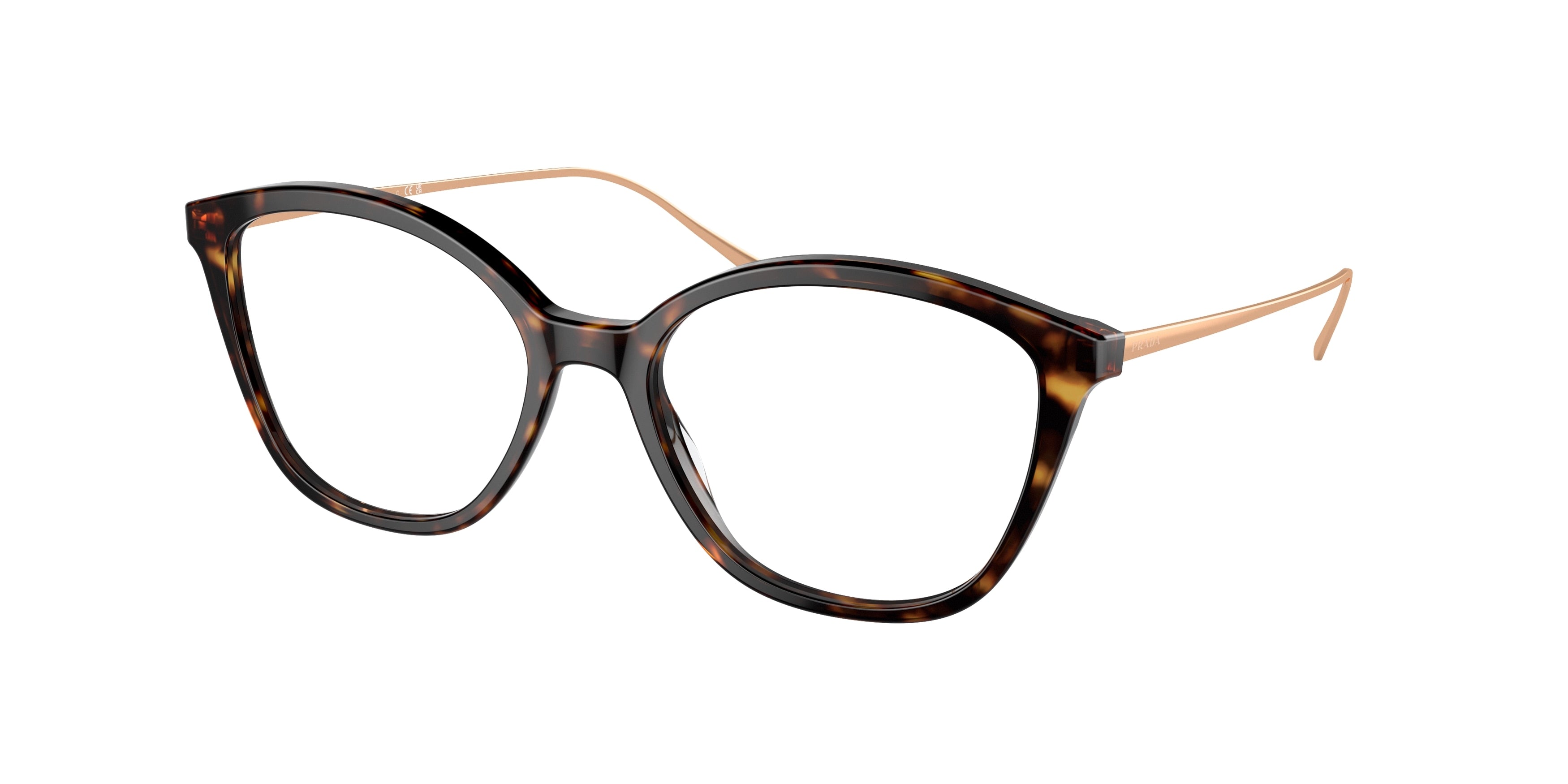 Prada CONCEPTUAL PR11VV Square Eyeglasses  2AU1O1-Havana 51-140-17 - Color Map Tortoise