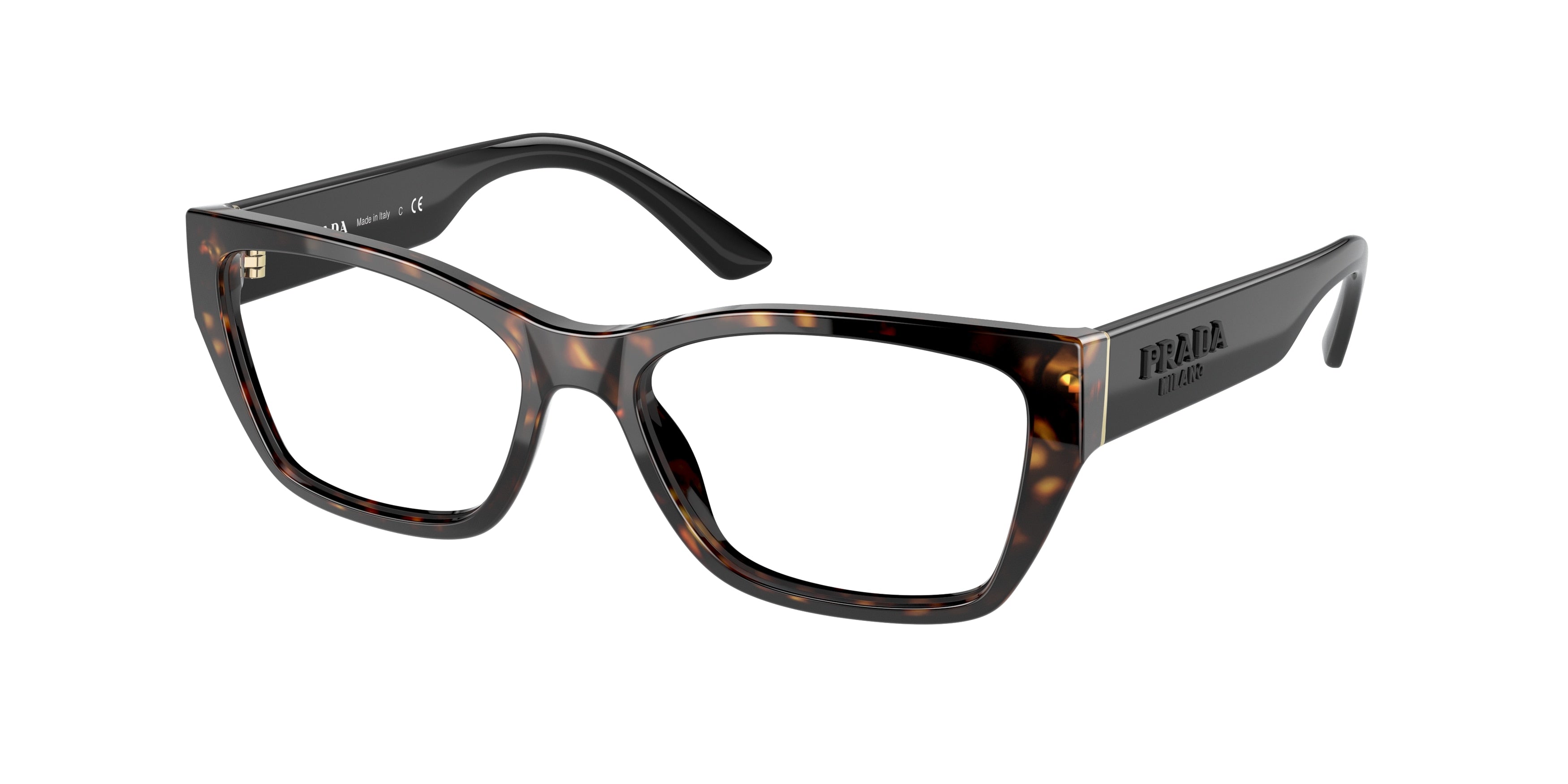 Prada PR11YV Irregular Eyeglasses  2AU1O1-Tortoise 54-140-16 - Color Map Tortoise