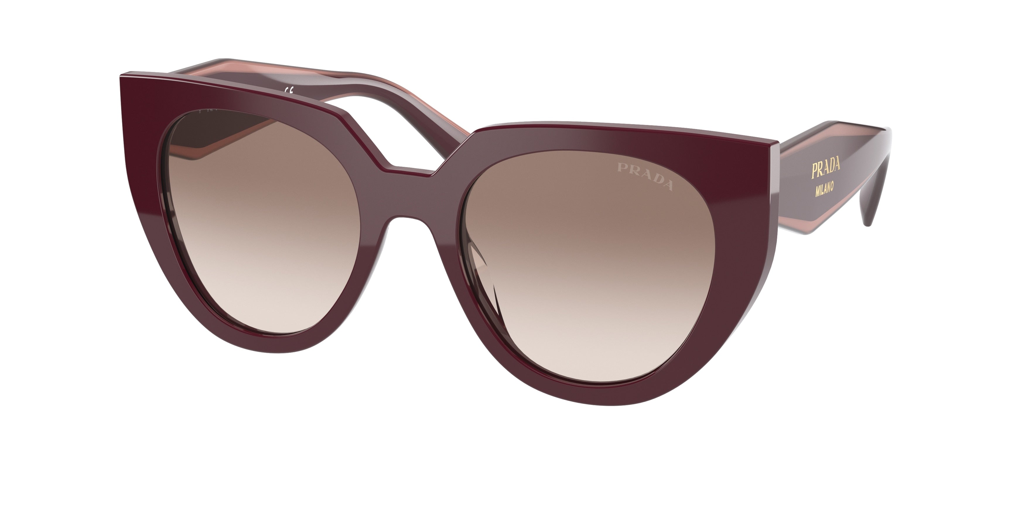 Prada PR14WS Cat Eye Sunglasses  VIY1L0-Garnet 52-140-20 - Color Map Violet