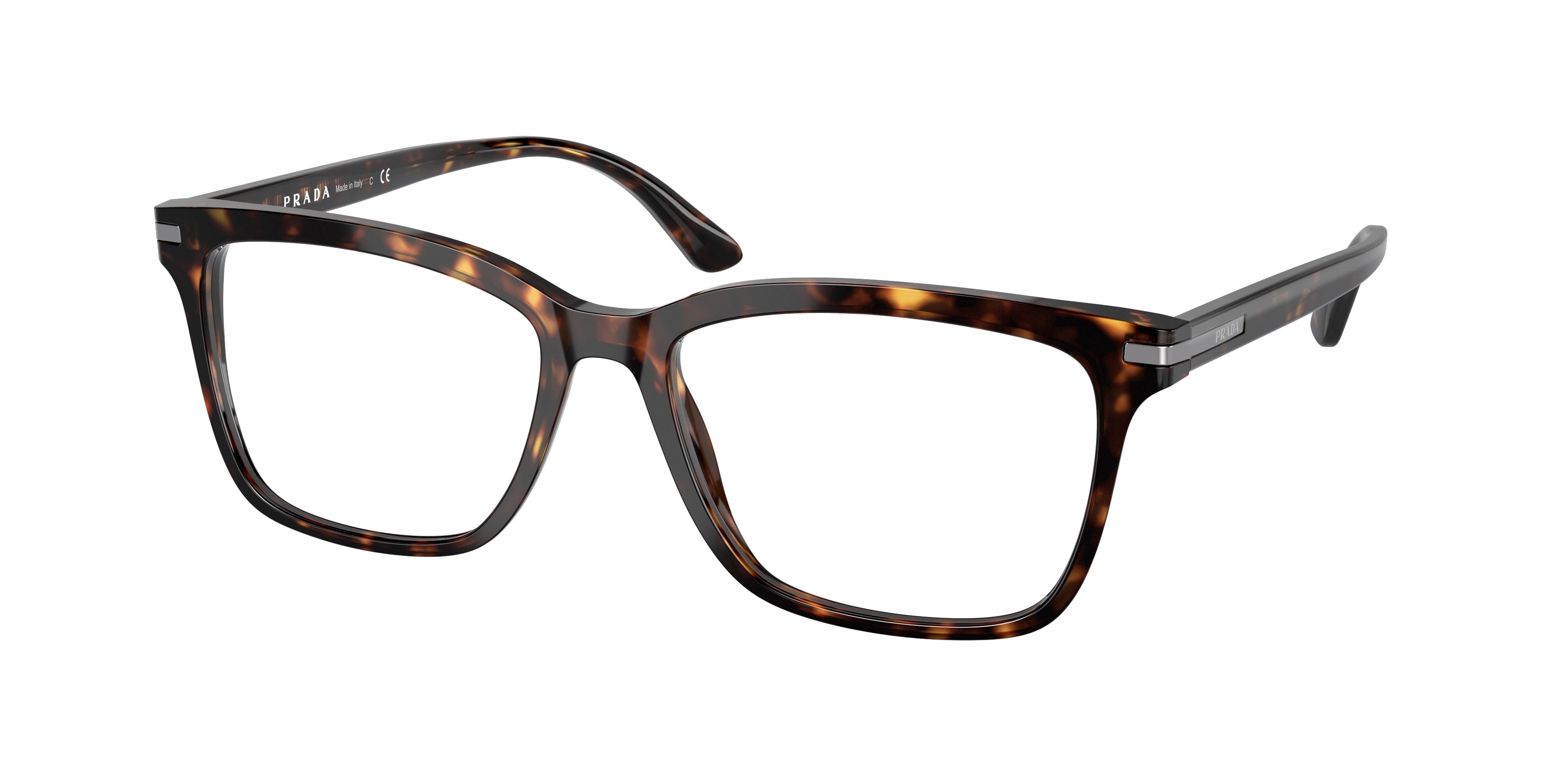 Prada PR14WV Rectangle Eyeglasses  2AU1O1-Tortoise 56-150-18 - Color Map Tortoise