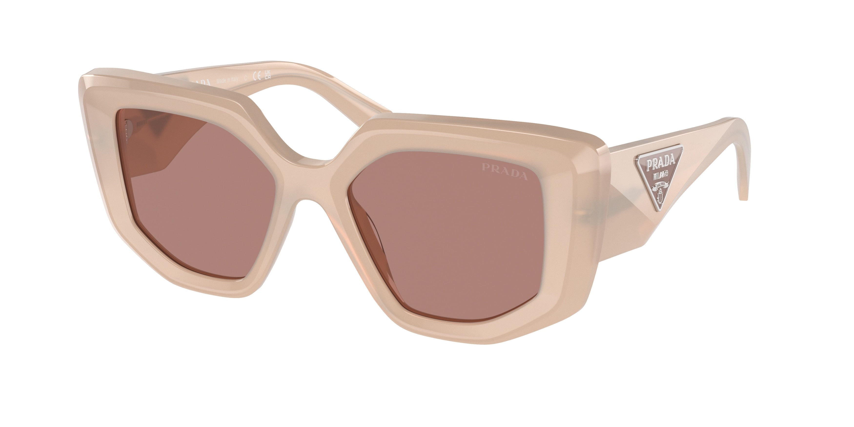 Prada PR14ZS Irregular Sunglasses  19R10D-Opal Natural 50-140-18 - Color Map Beige