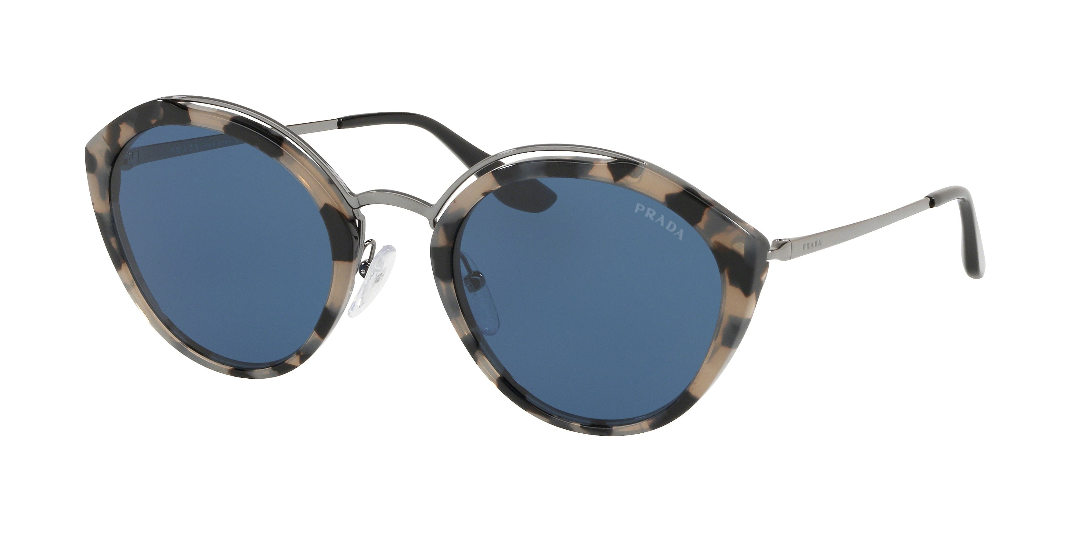 Prada CONCEPTUAL PR18US Phantos Sunglasses  HU7219-Grey Havana/Gunmetal 53-140-24 - Color Map Grey