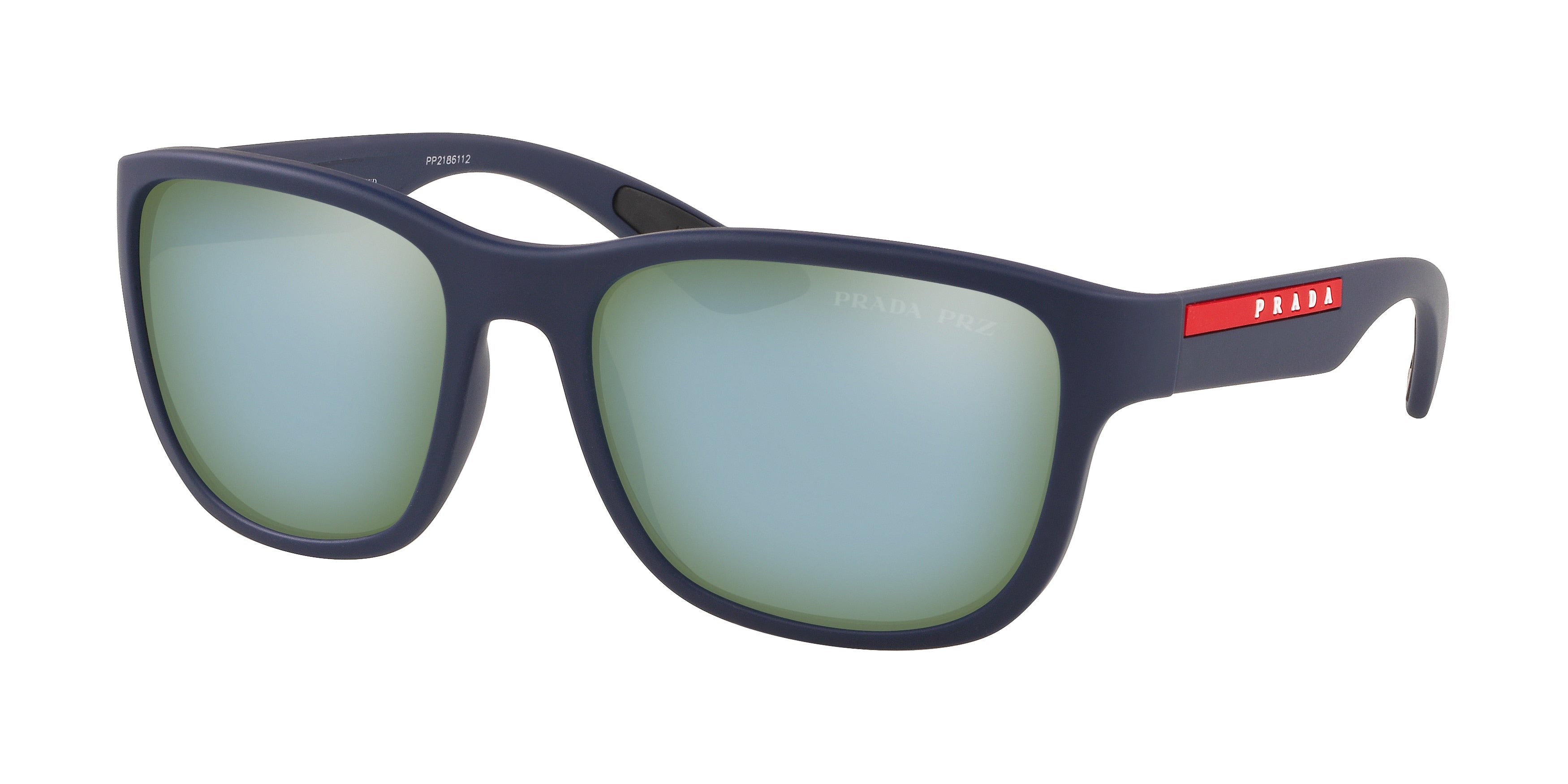 Prada Linea Rossa ACTIVE PS01US Pillow Sunglasses  TFY740-Blue Rubber 59-145-19 - Color Map Blue