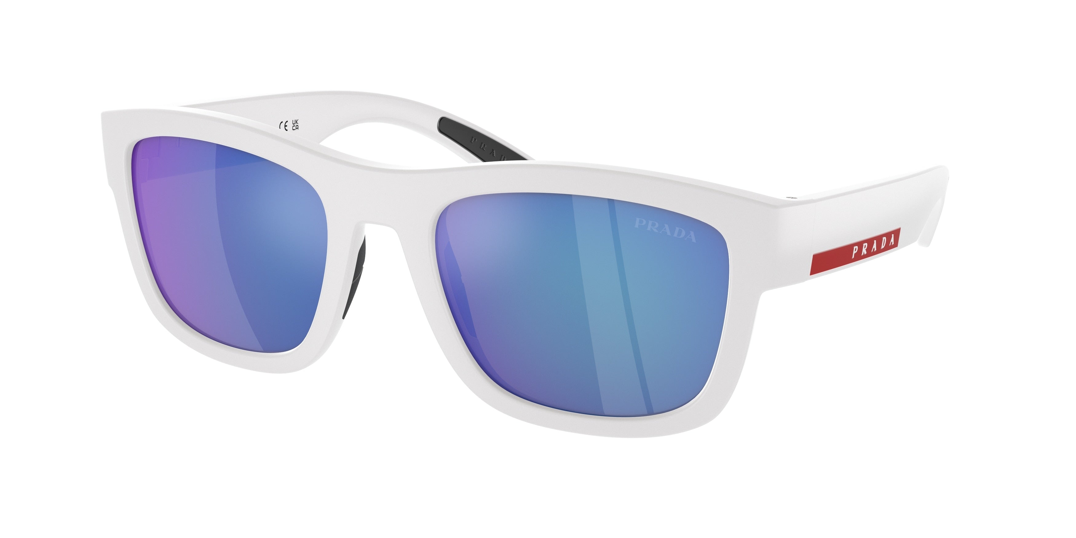 Prada Linea Rossa PS01ZS Pillow Sunglasses  TWK08R-White Rubber 56-145-21 - Color Map White