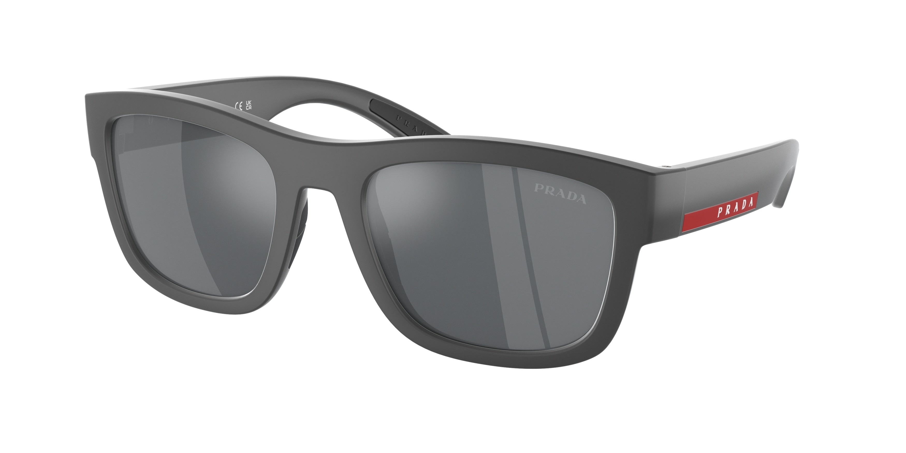 Prada Linea Rossa PS01ZS Pillow Sunglasses  UFK5L0-Grey Rubber 56-145-21 - Color Map Grey