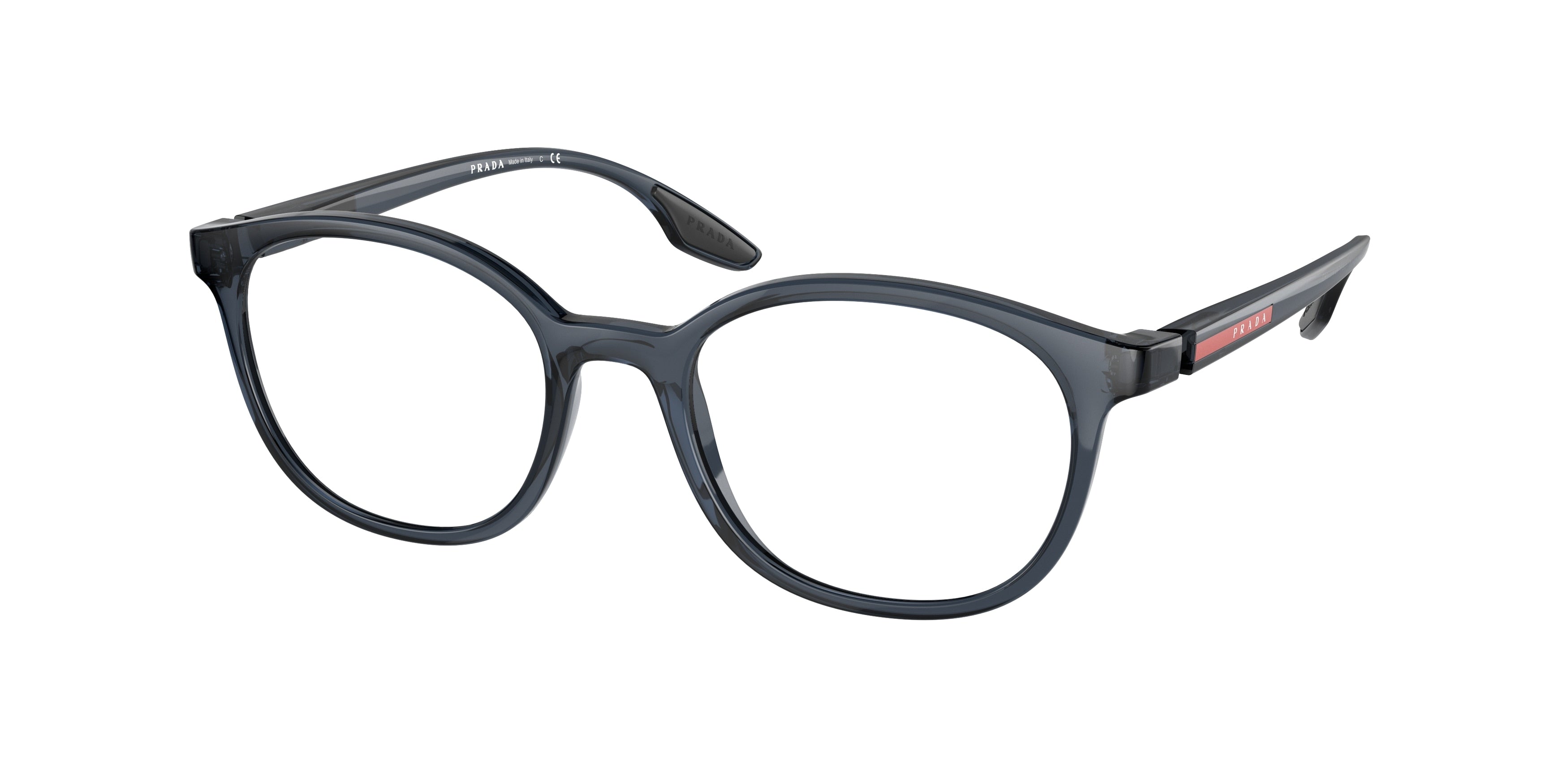 Prada Linea Rossa PS03NV Phantos Eyeglasses  CZH1O1-Transparent Avio 51-145-19 - Color Map Blue