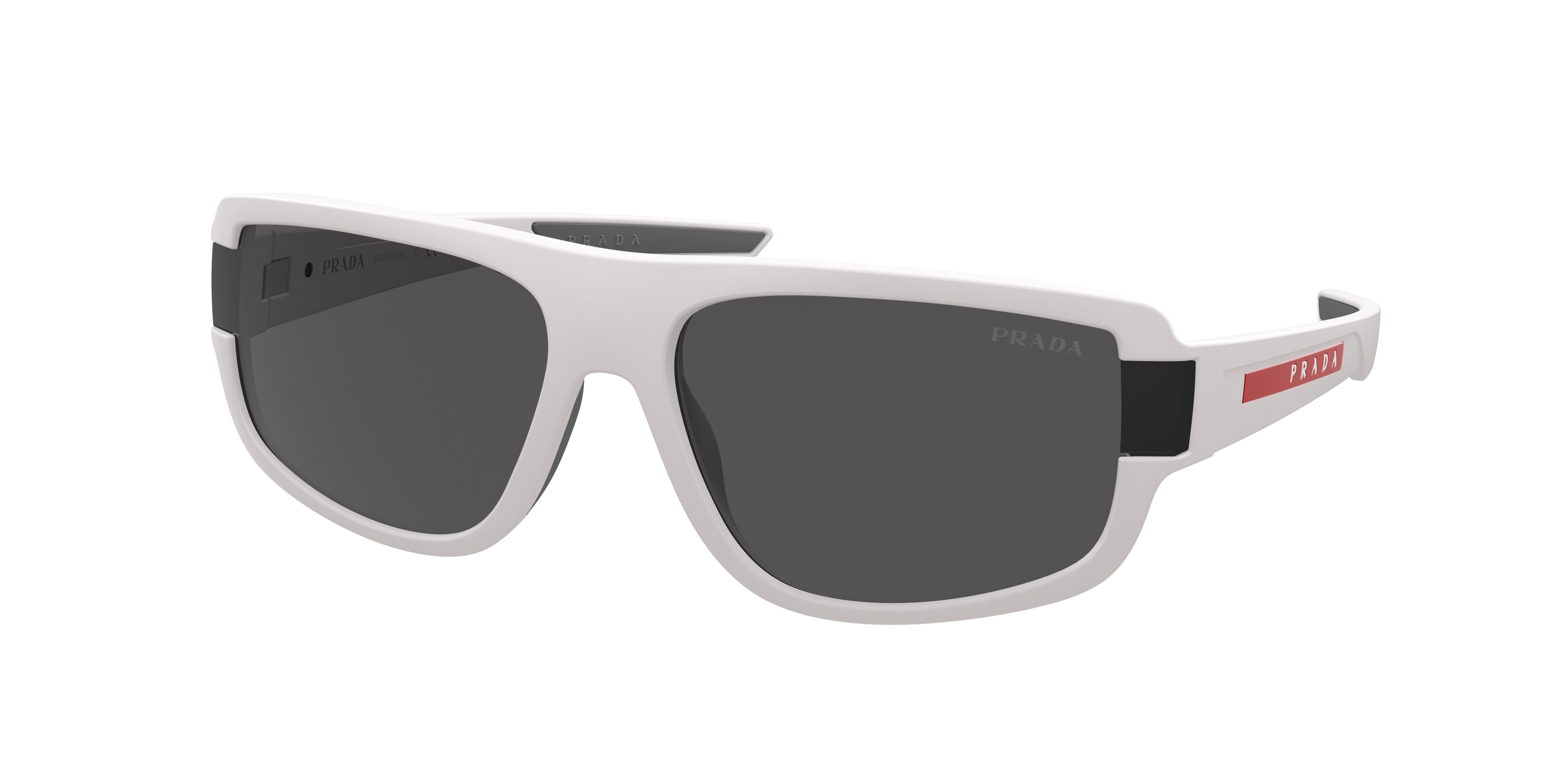 Prada Linea Rossa PS03WS Pillow Sunglasses  TWK06F-White Rubber 65-140-16 - Color Map White