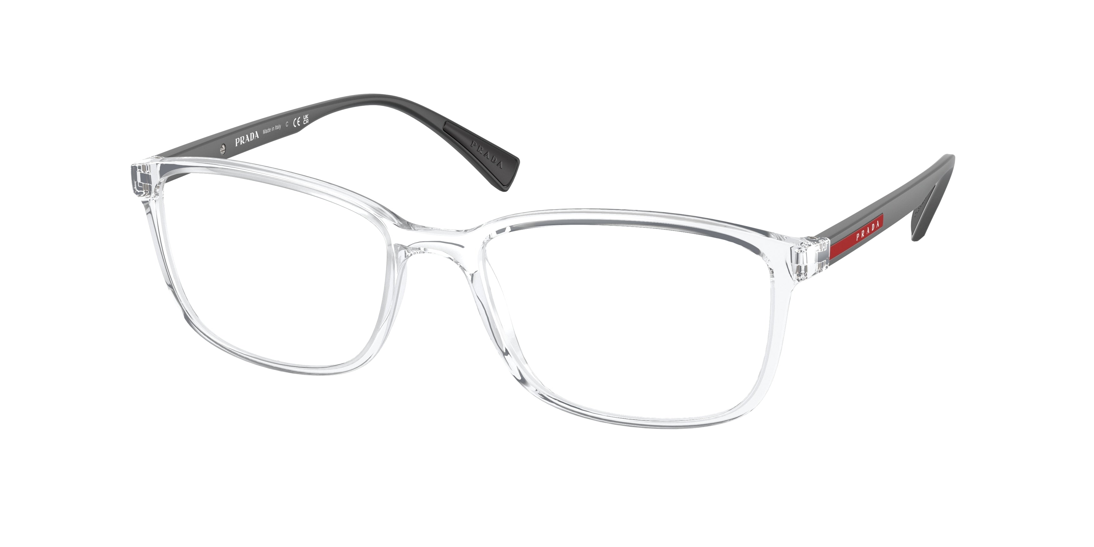 Prada Linea Rossa LIFESTYLE PS04IV Rectangle Eyeglasses  2AZ1O1-Transparent 53-140-18 - Color Map Transparent