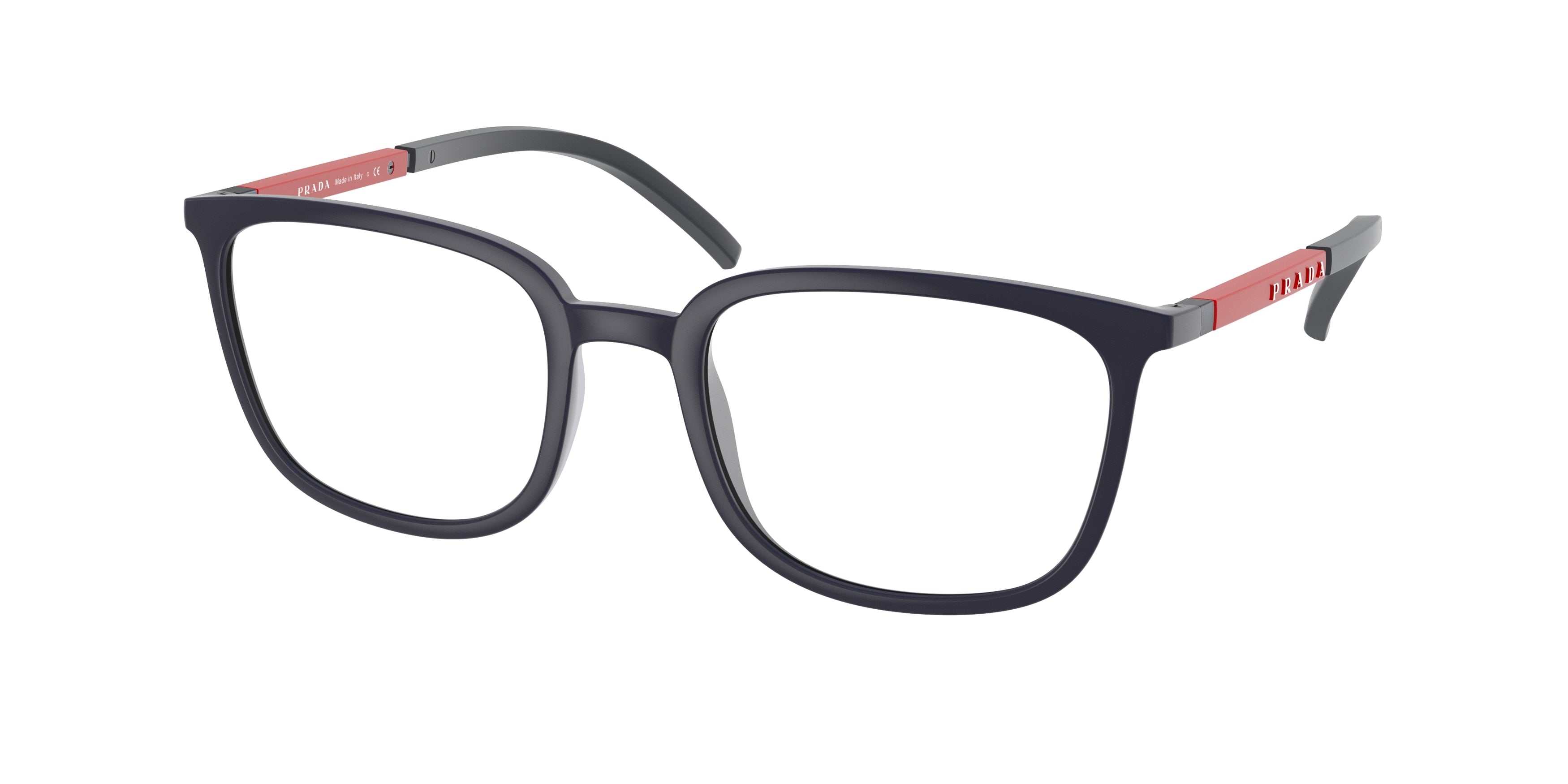 Prada Linea Rossa PS05NV Pillow Eyeglasses  UR71O1-Rubber Navy 52-145-21 - Color Map Blue