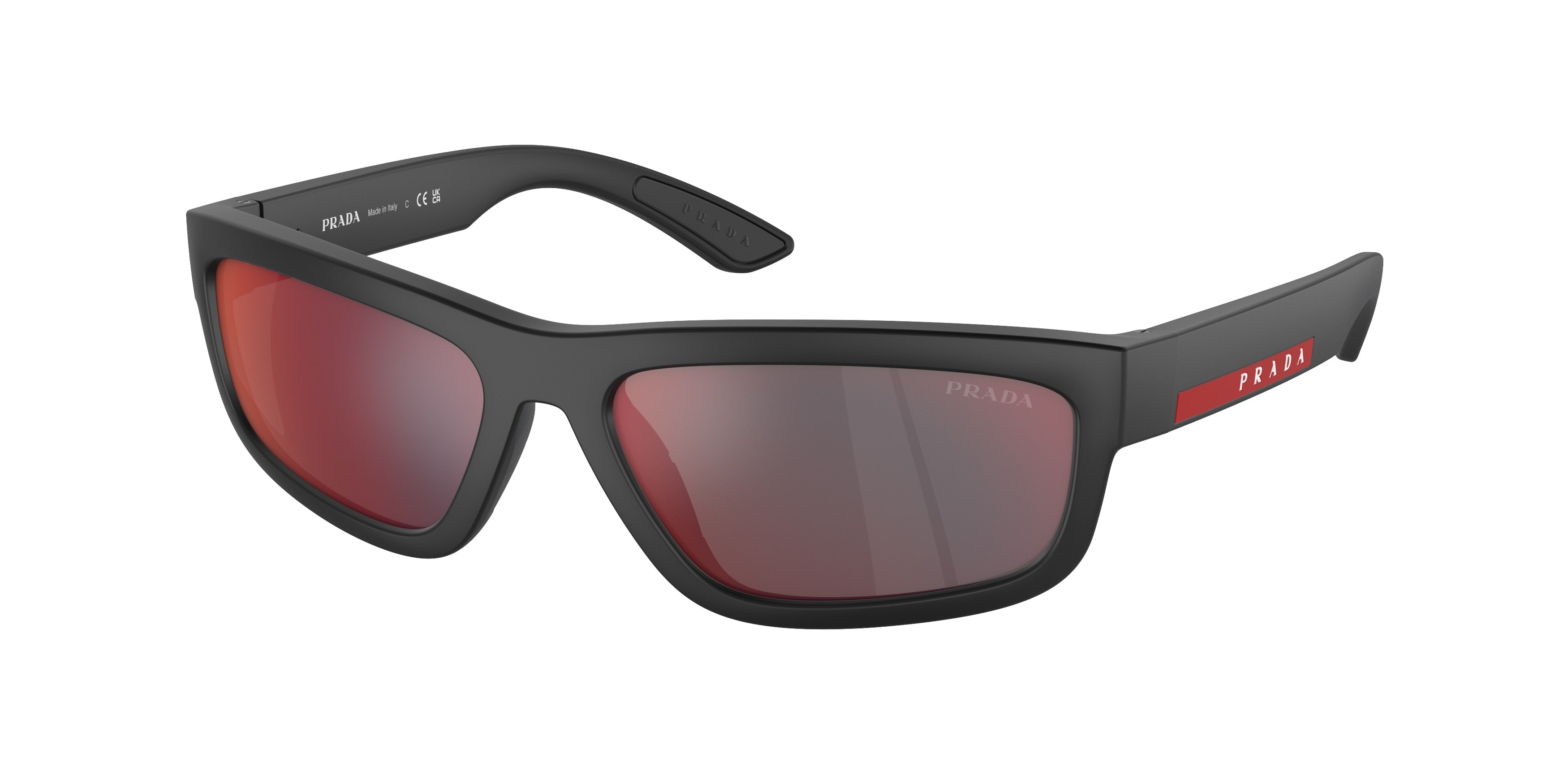 Prada Linea Rossa PS05ZS Rectangle Sunglasses  DG008F- 59-140-17 - Color Map Black