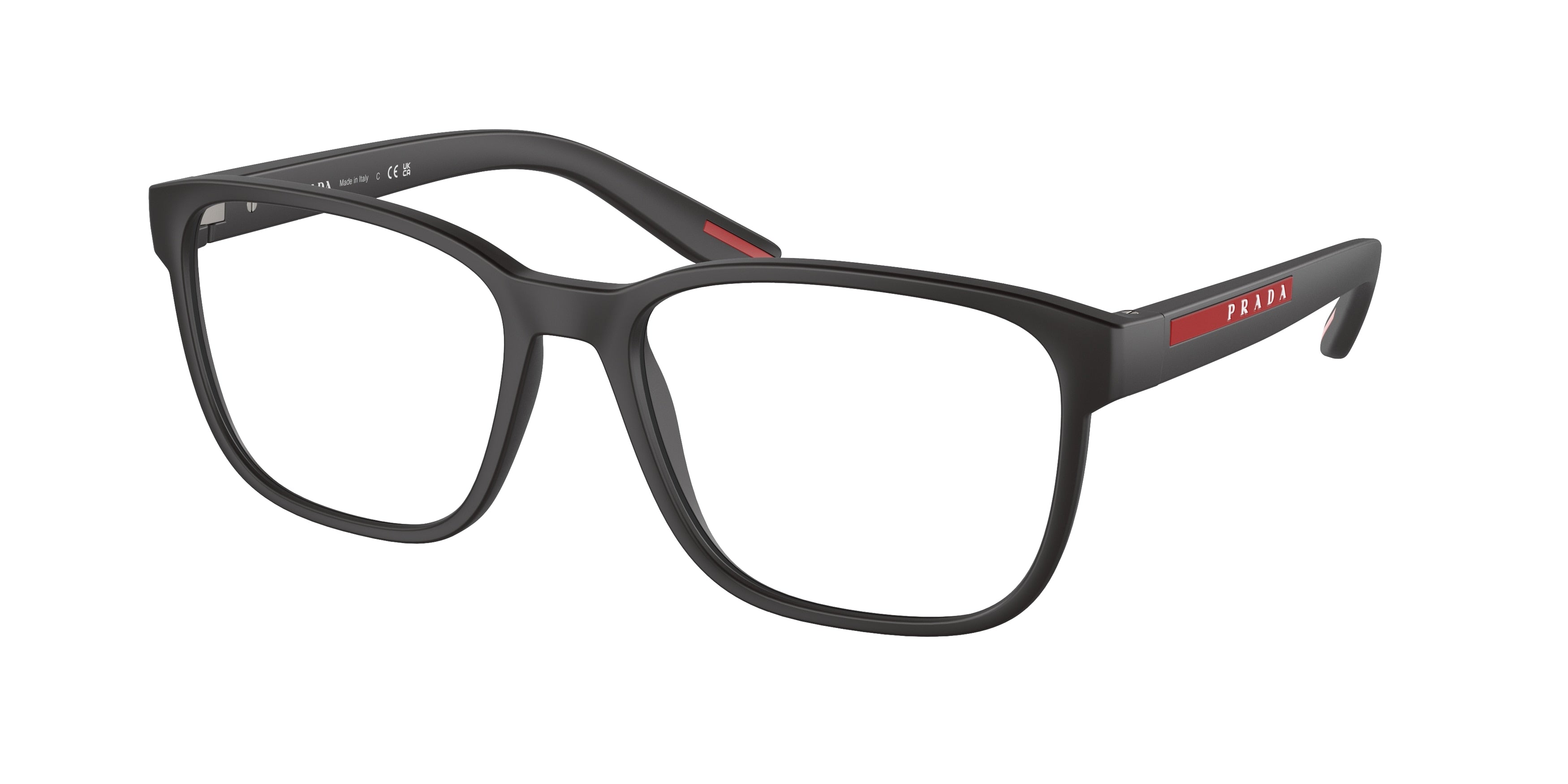 Prada Linea Rossa PS06PV Pillow Eyeglasses  18K1O1- 57-145-18 - Color Map Demo Lens