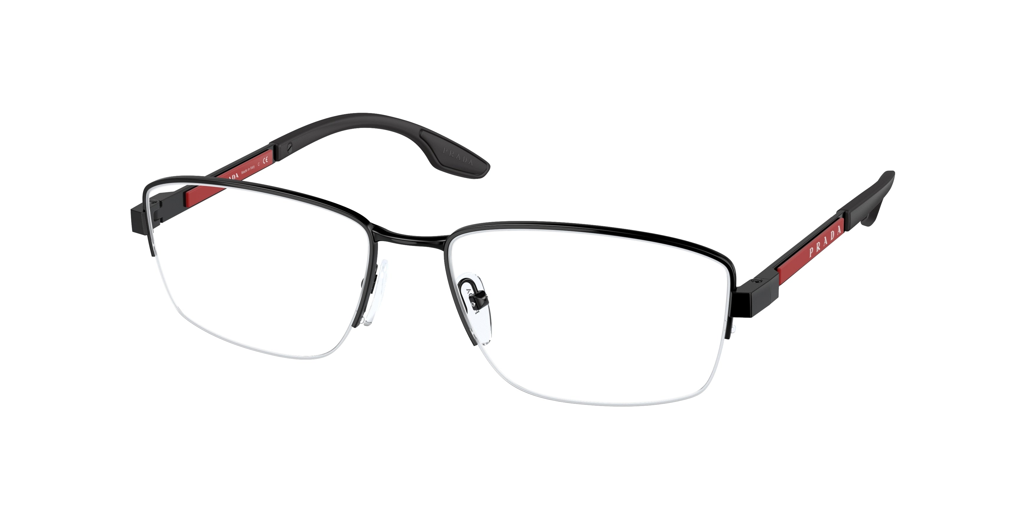 Prada Linea Rossa PS51OV Pillow Eyeglasses  1AB1O1-Black 54-140-17 - Color Map Black