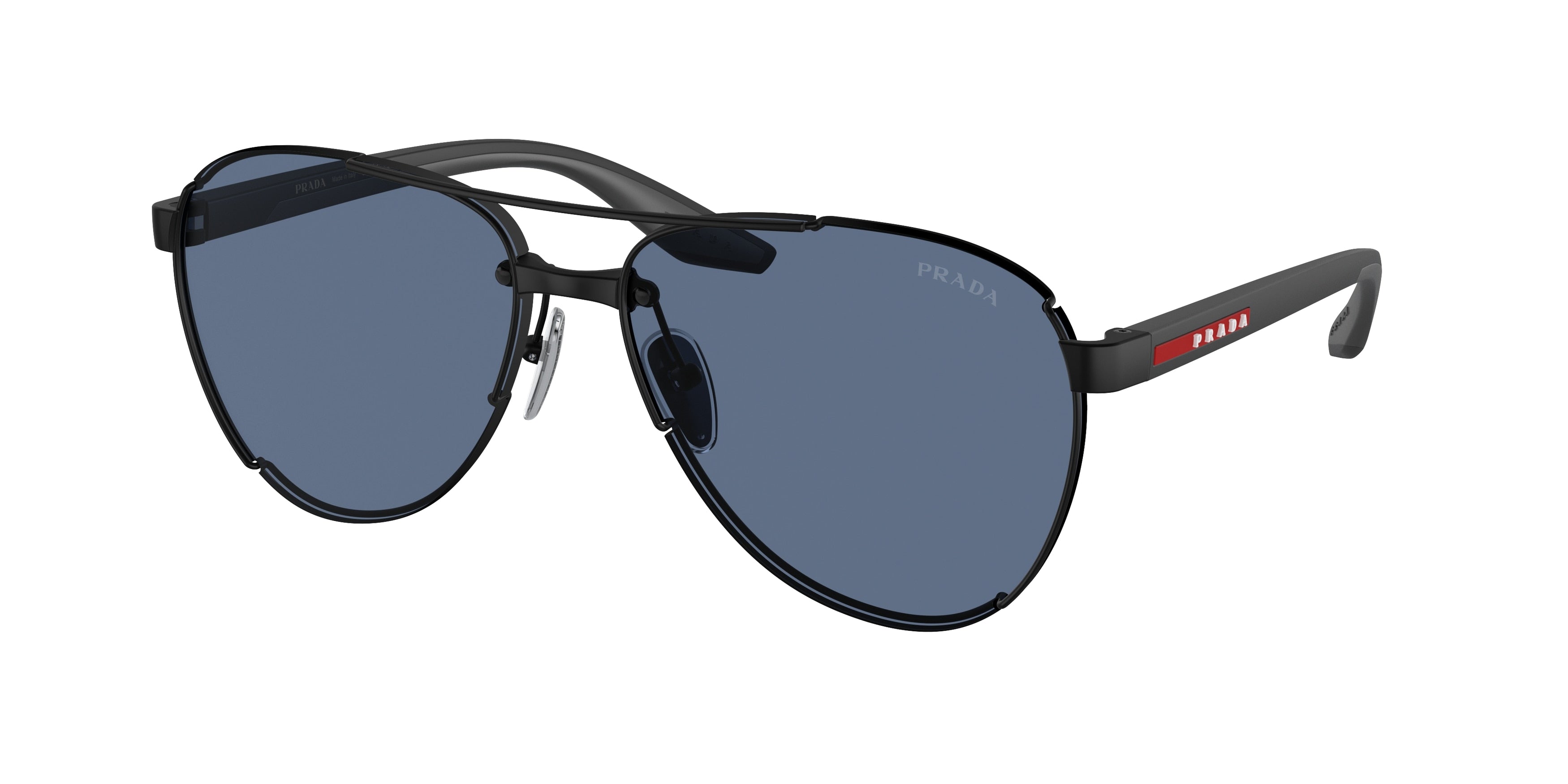 Prada Linea Rossa PS51YS Pilot Sunglasses  1BO06A-Matte Black 61-145-14 - Color Map Black