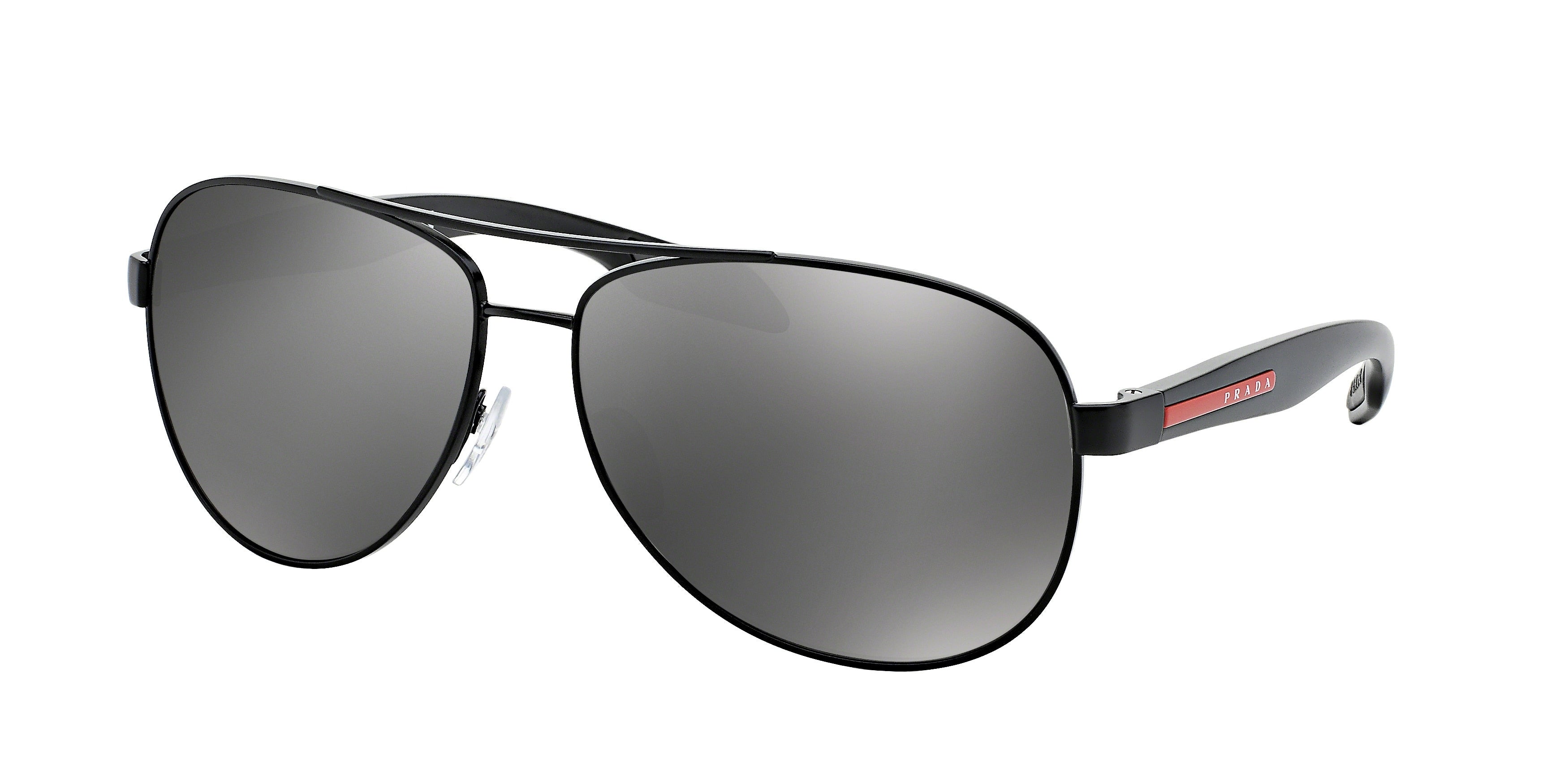 Prada Linea Rossa LIFESTYLE PS53PS Pilot Sunglasses  1BO7W1-Black 62-135-14 - Color Map Black