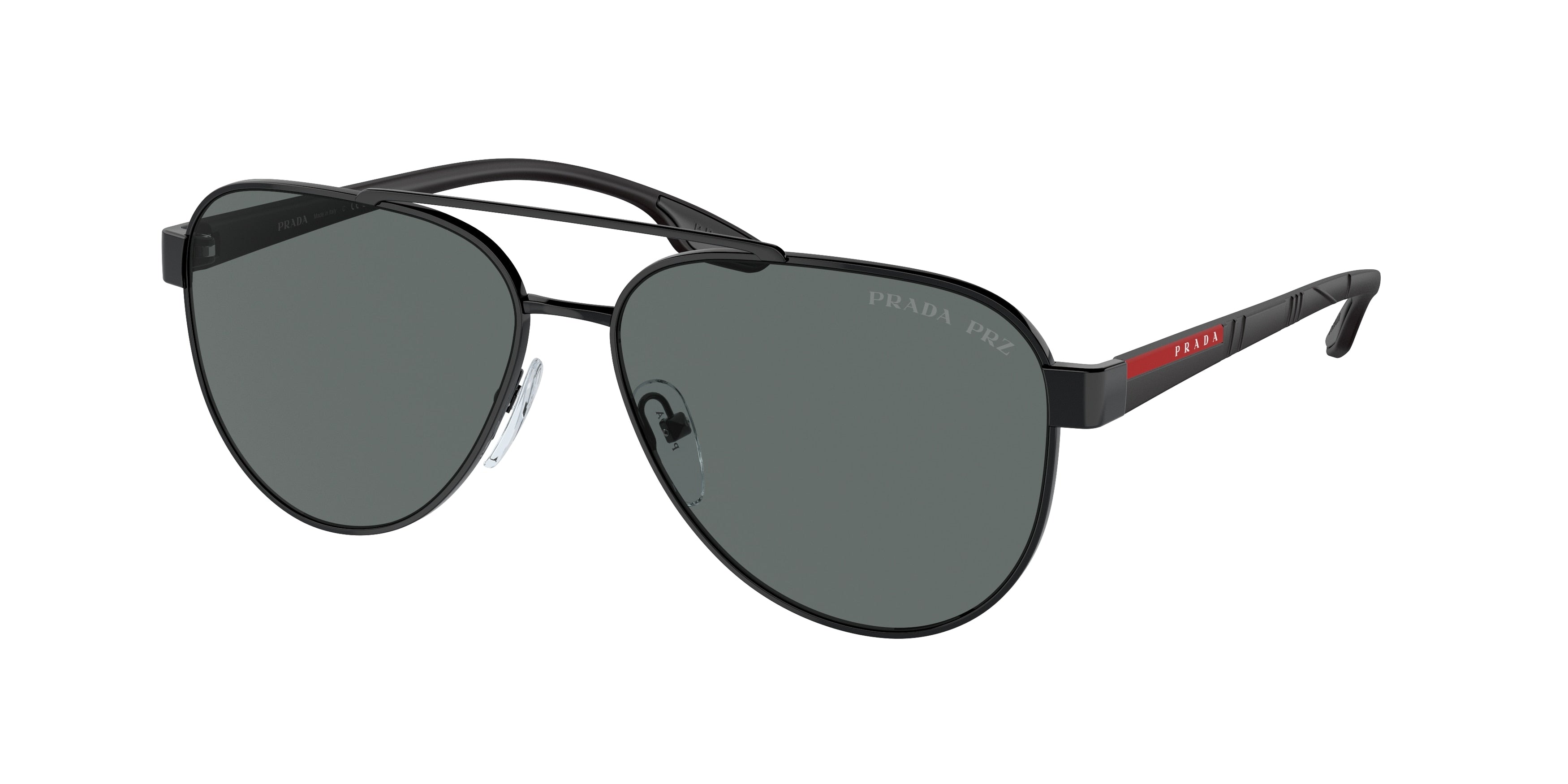 Prada Linea Rossa LIFESTYLE PS54TS Pilot Sunglasses  1AB5Z1-Black 58-145-14 - Color Map Black