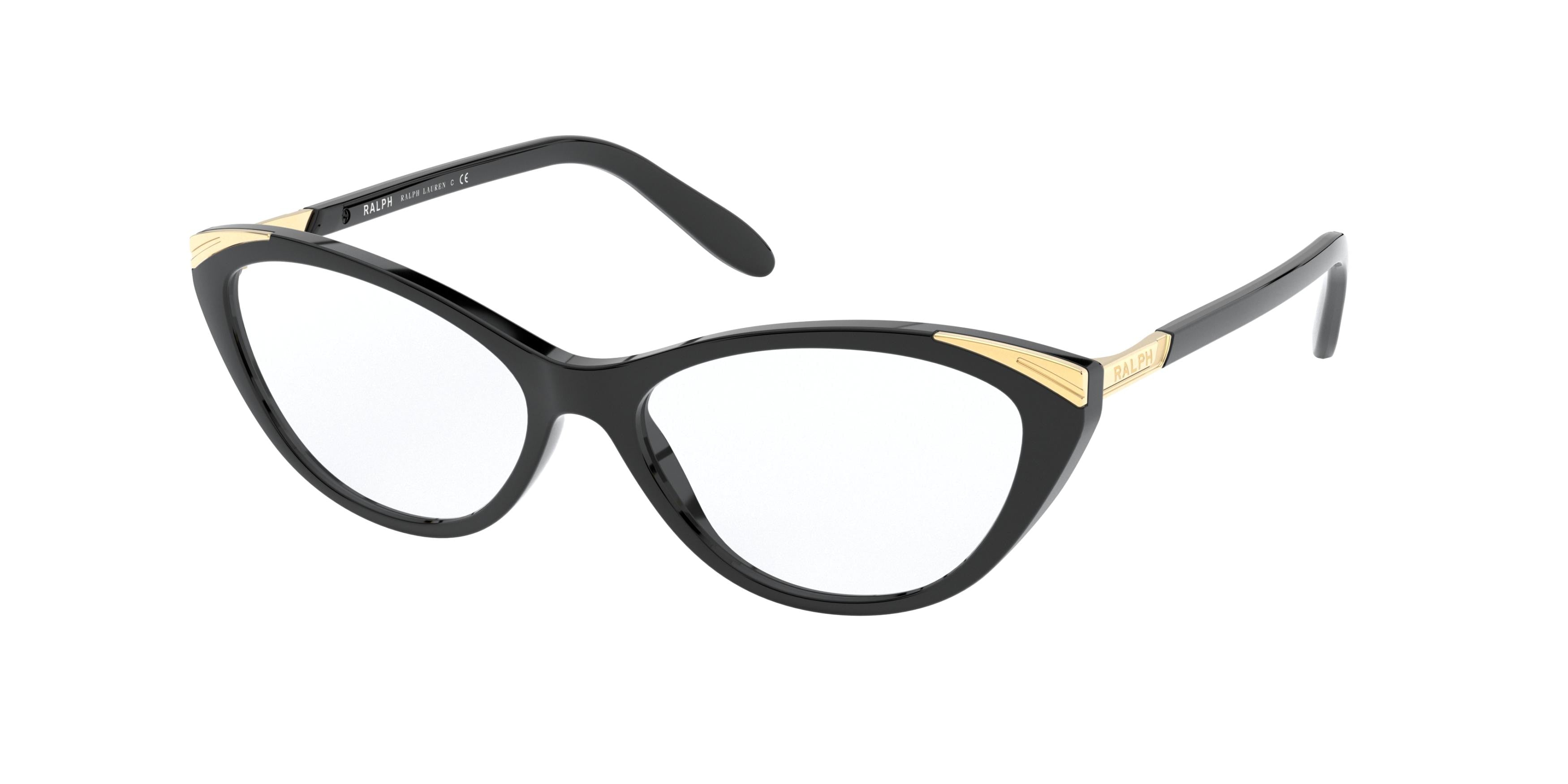 Ralph RA7121 Cat Eye Eyeglasses  5001-Shiny Black 55-140-15 - Color Map Black