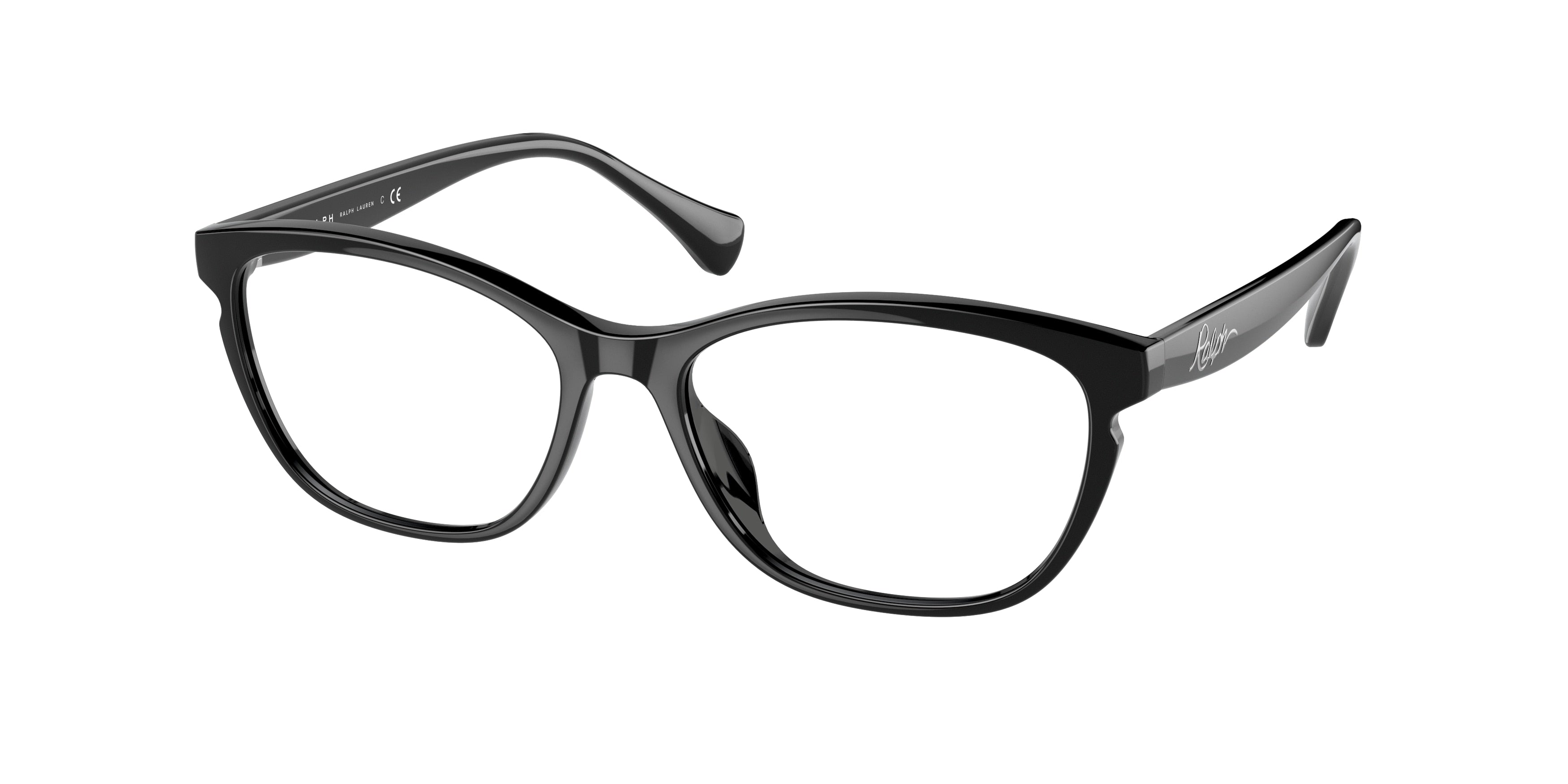 Ralph RA7132U Butterfly Eyeglasses  5001-Shiny Black 52-140-16 - Color Map Black