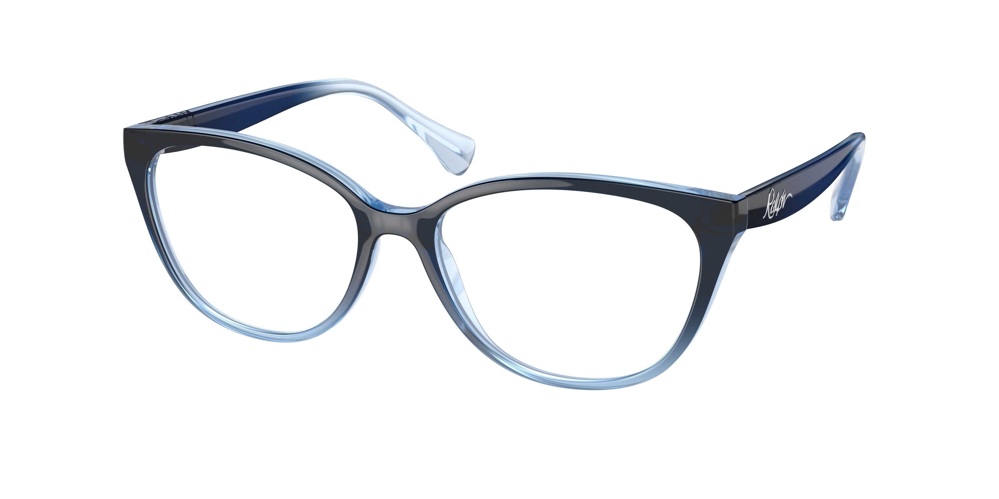 Ralph RA7135 Cat Eye Eyeglasses  5982-Shiny Blue 53-140-16 - Color Map Blue