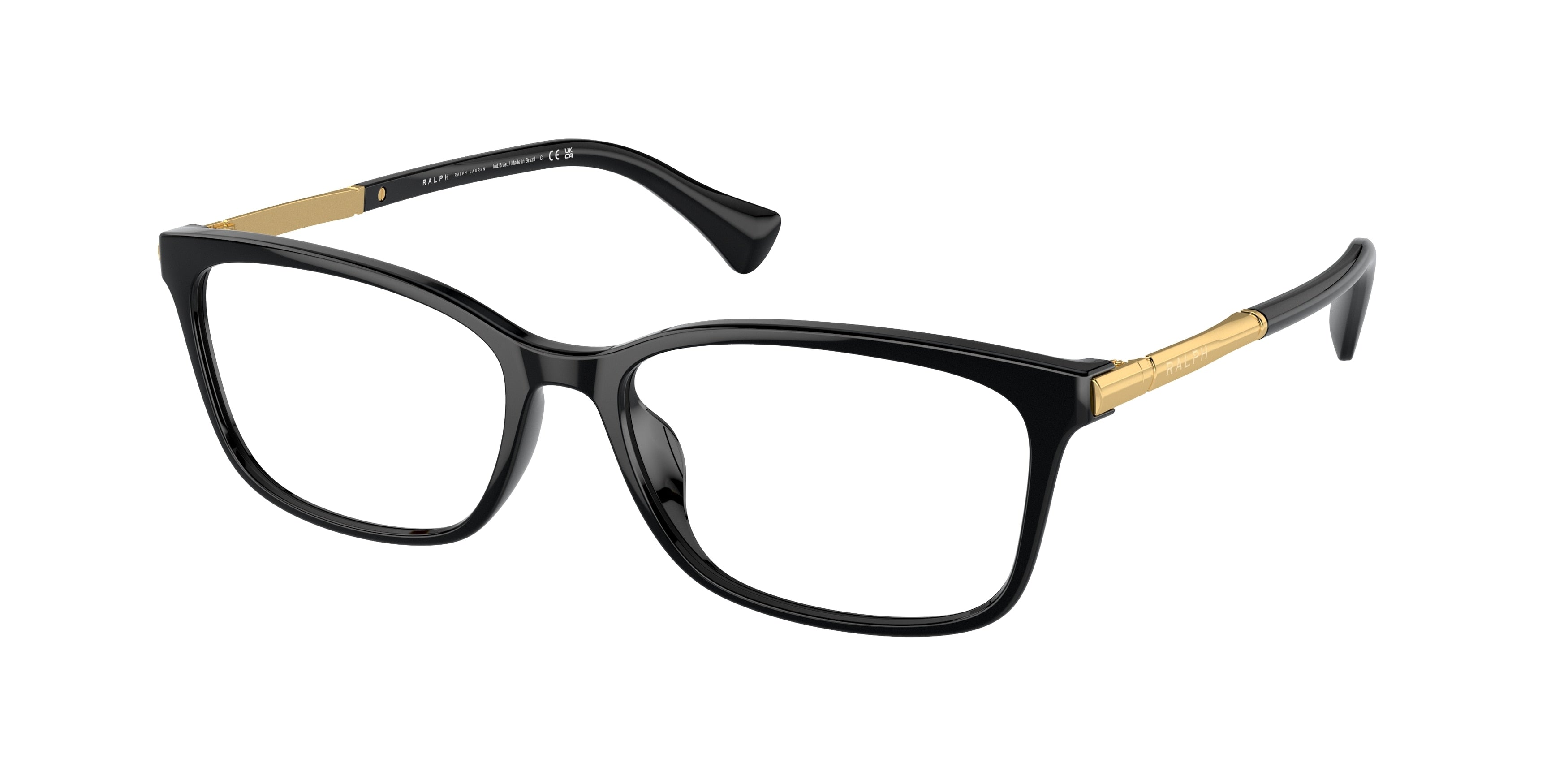 Ralph RA7160U Pillow Eyeglasses  5001-Shiny Black 55-140-16 - Color Map Black