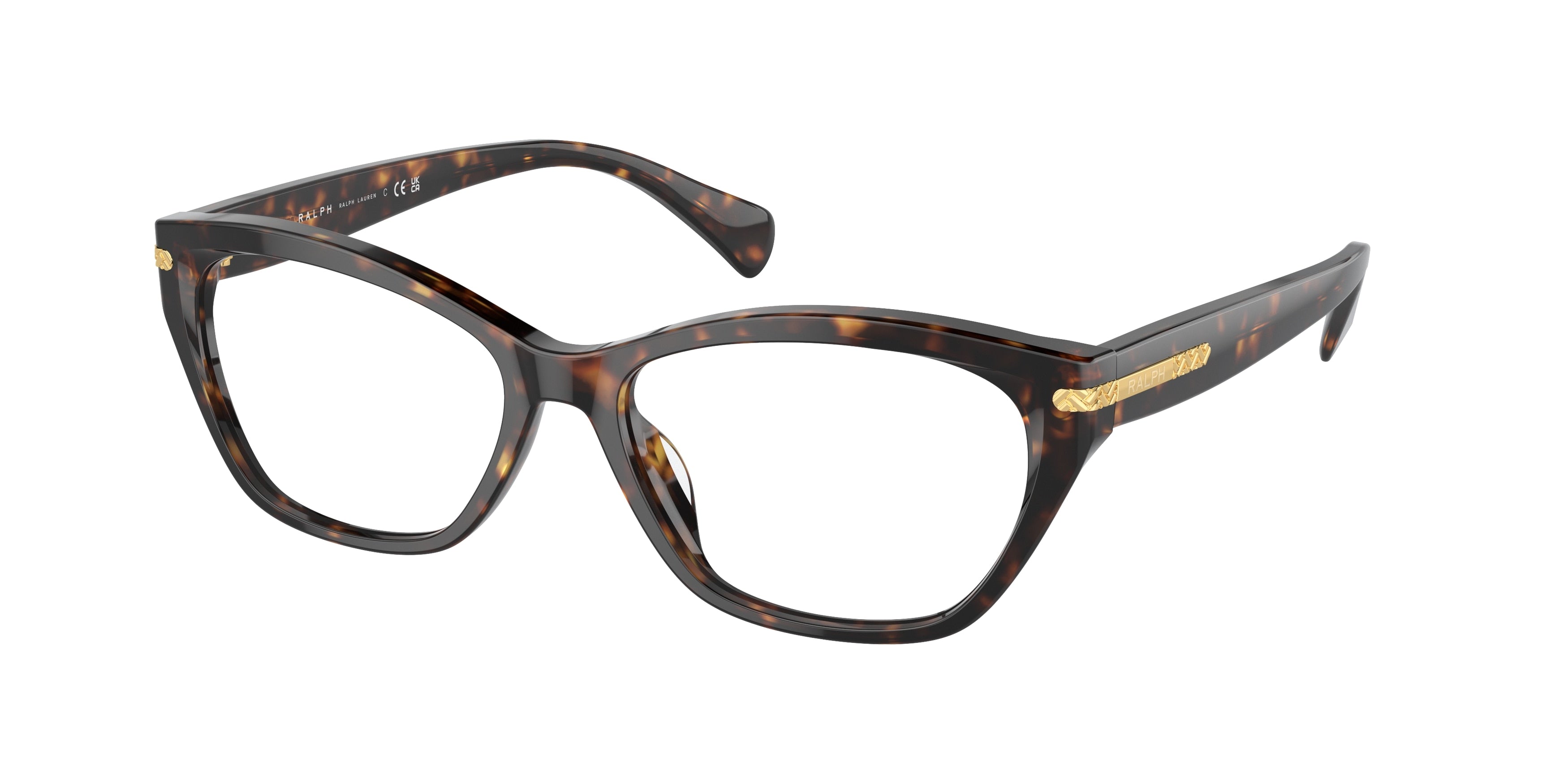 Ralph RA7161U Pillow Eyeglasses  5003-Shiny Dark Havana 55-145-16 - Color Map Tortoise