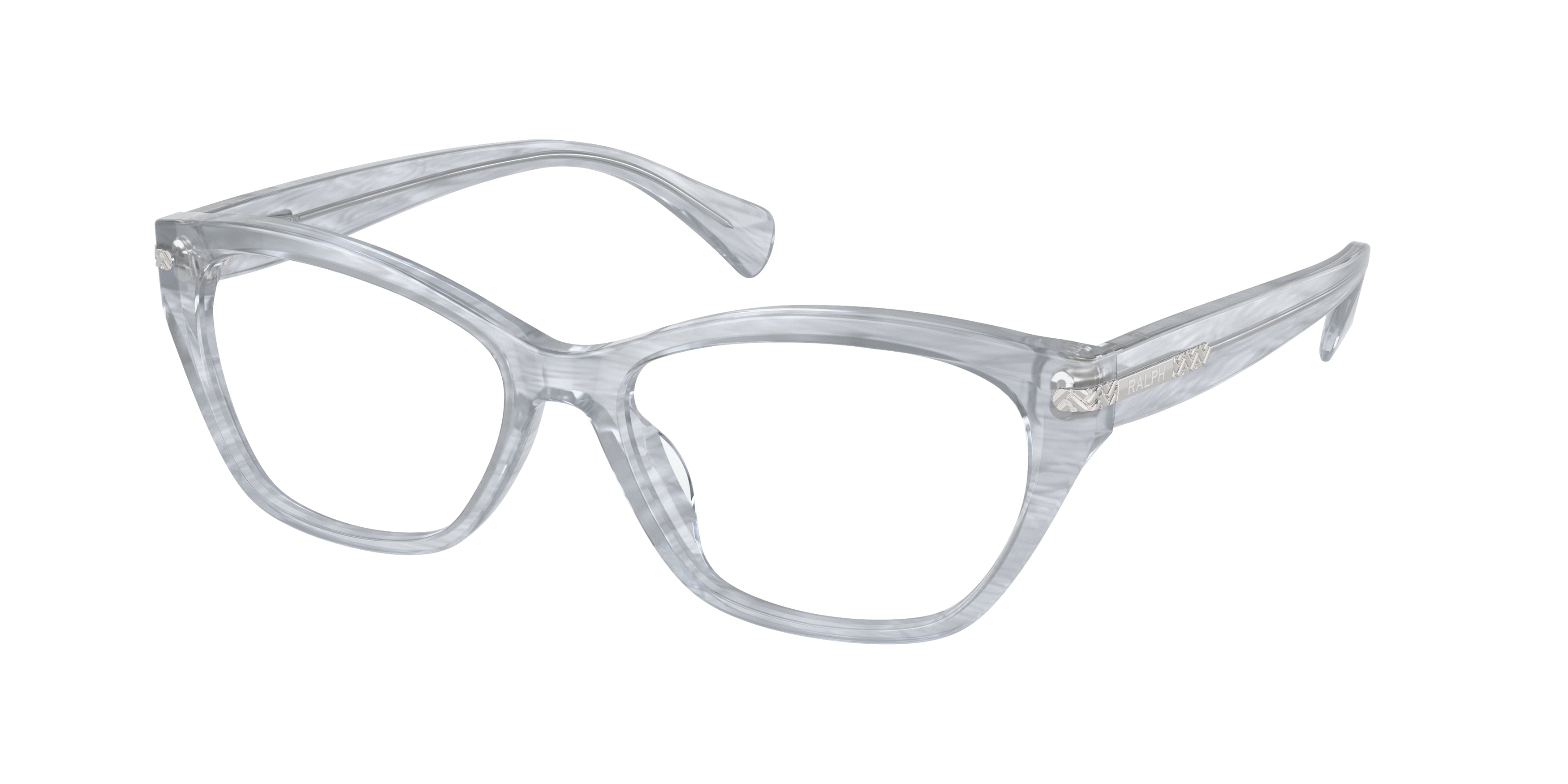 Ralph RA7161U Pillow Eyeglasses  6154-Shiny Striped Grey 55-145-16 - Color Map Grey