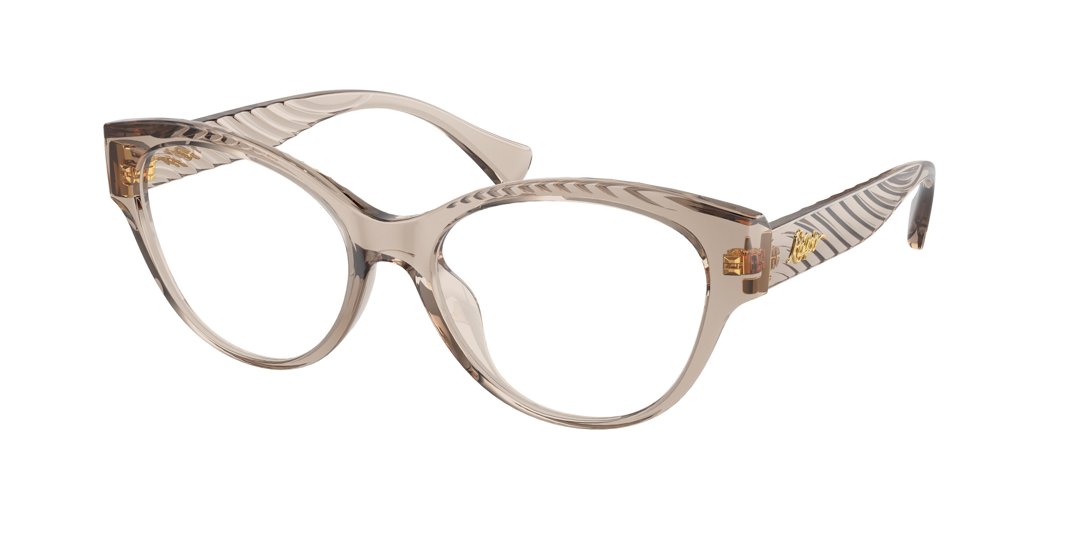 Ralph RA7164U Butterfly Eyeglasses  5802-Shiny Transparent Beige 54-145-17 - Color Map Beige