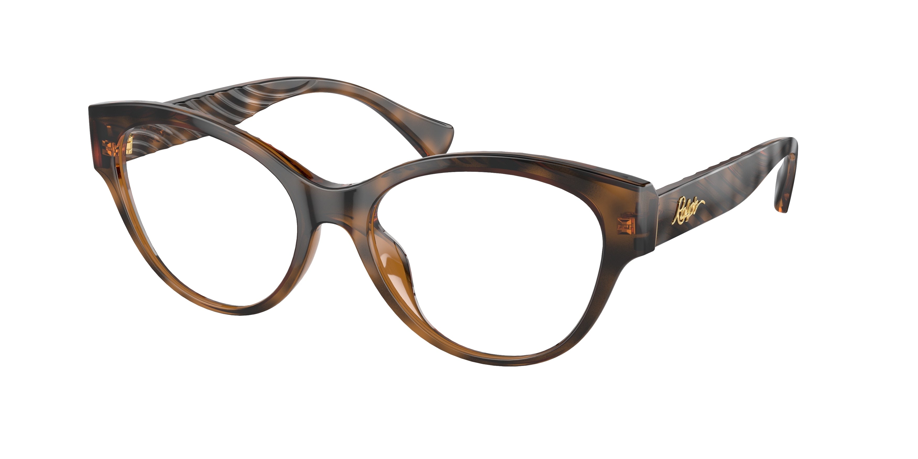 Ralph RA7164U Butterfly Eyeglasses  6149-Shiny Dark Havana 54-145-17 - Color Map Tortoise