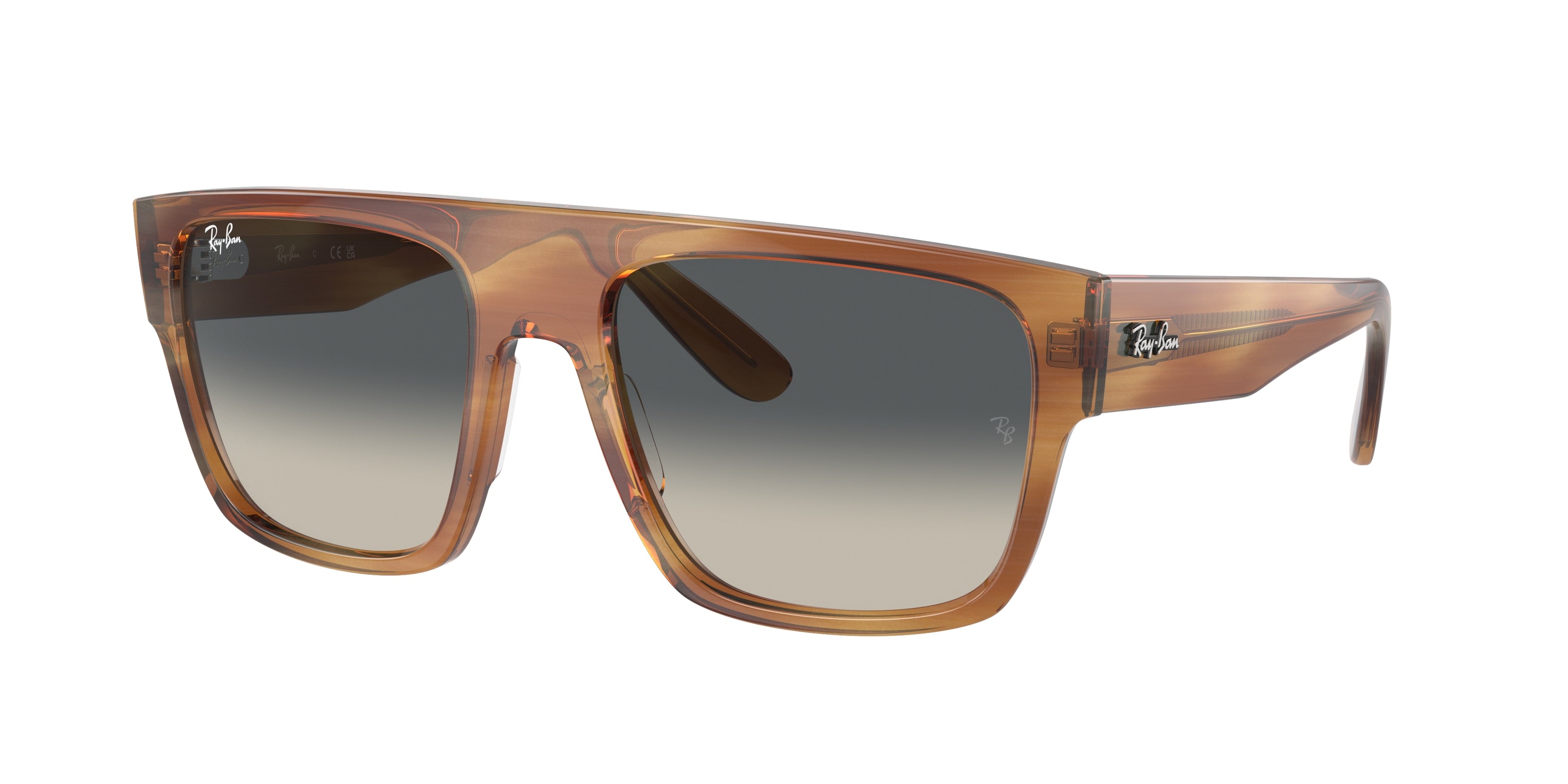 Ray-Ban DRIFTER RB0360S Square Sunglasses  140371-Striped Brown 57-145-20 - Color Map Tortoise