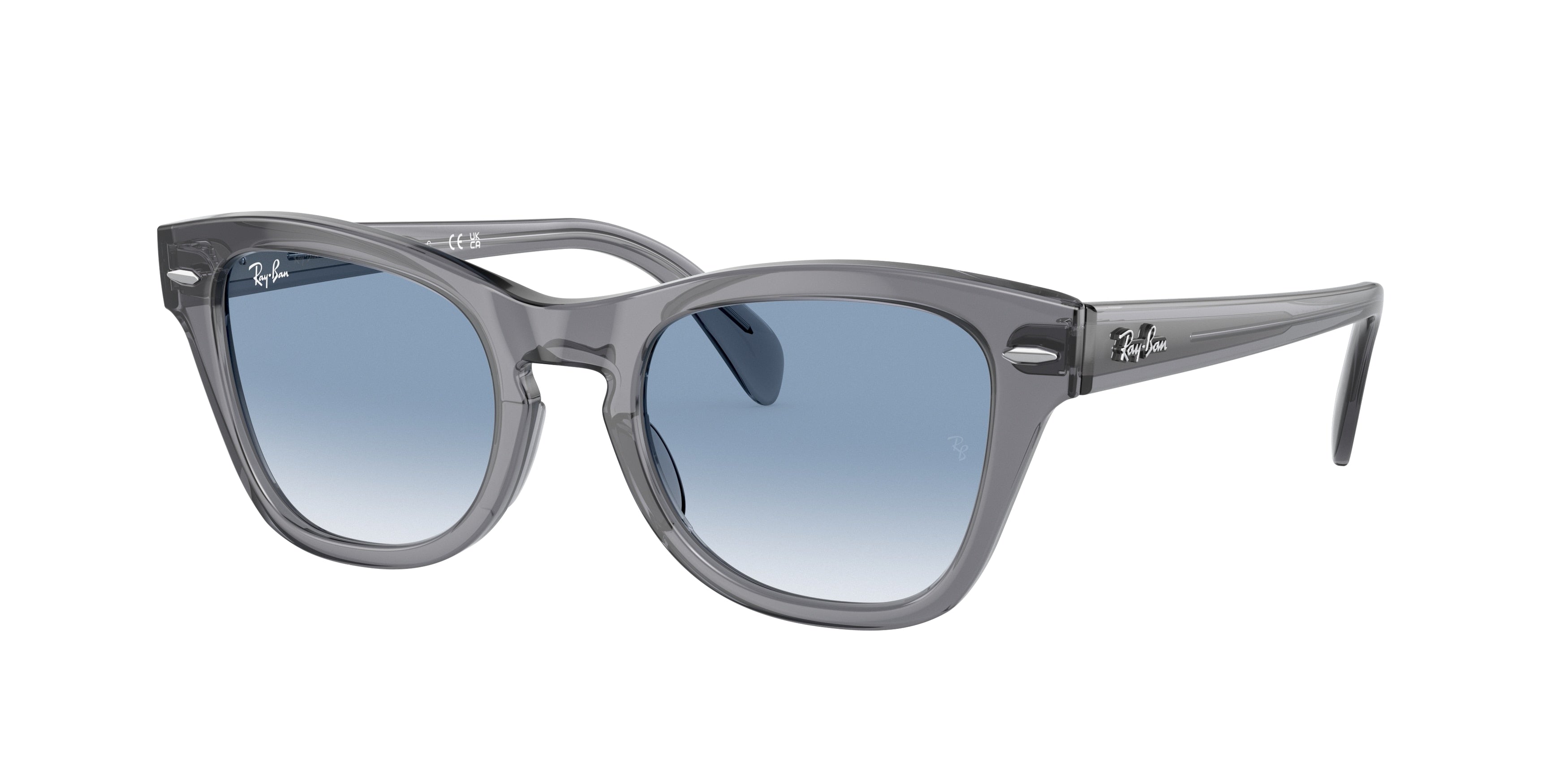 Ray-Ban RB0707SF Square Sunglasses  66413F-Transparent Grey 53-145-21 - Color Map Grey