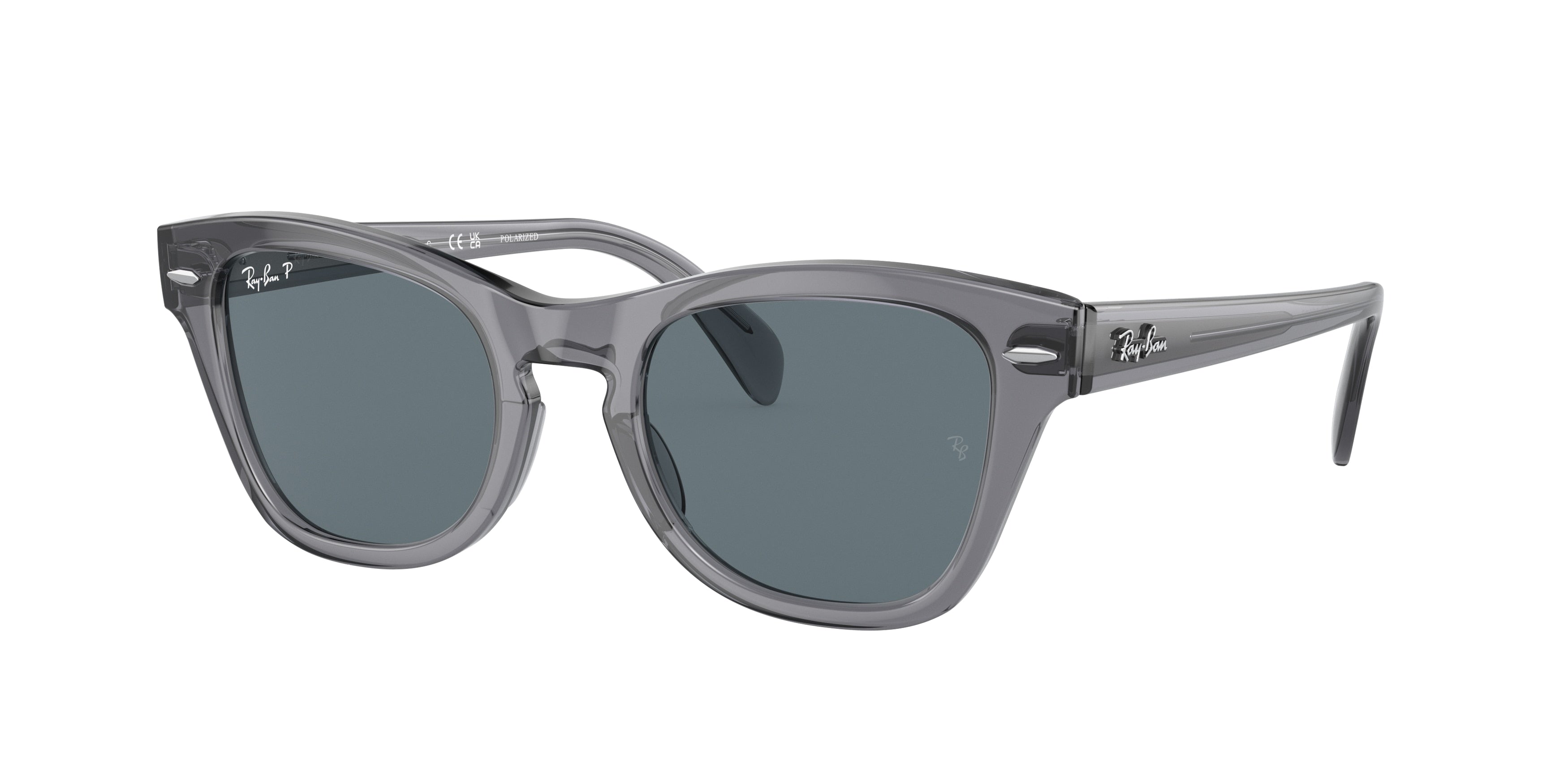 Ray-Ban RB0707S Square Sunglasses  66413R-Transparent Grey 50-145-21 - Color Map Grey