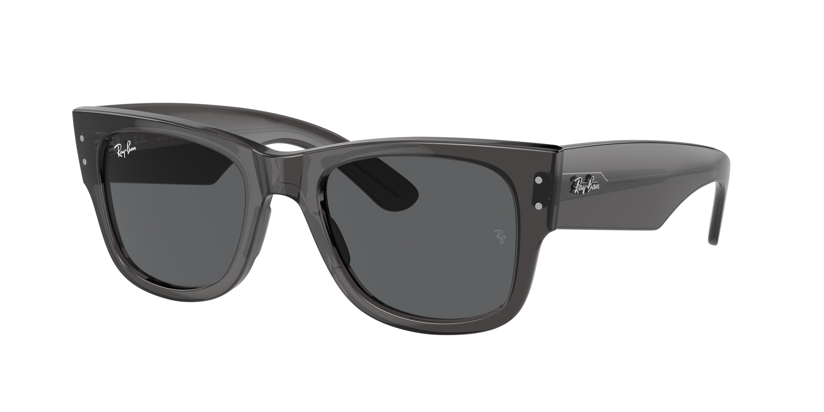 Ray-Ban MEGA WAYFARER RB0840S Square Sunglasses  1406B1-Transparent Black 51-145-21 - Color Map Black