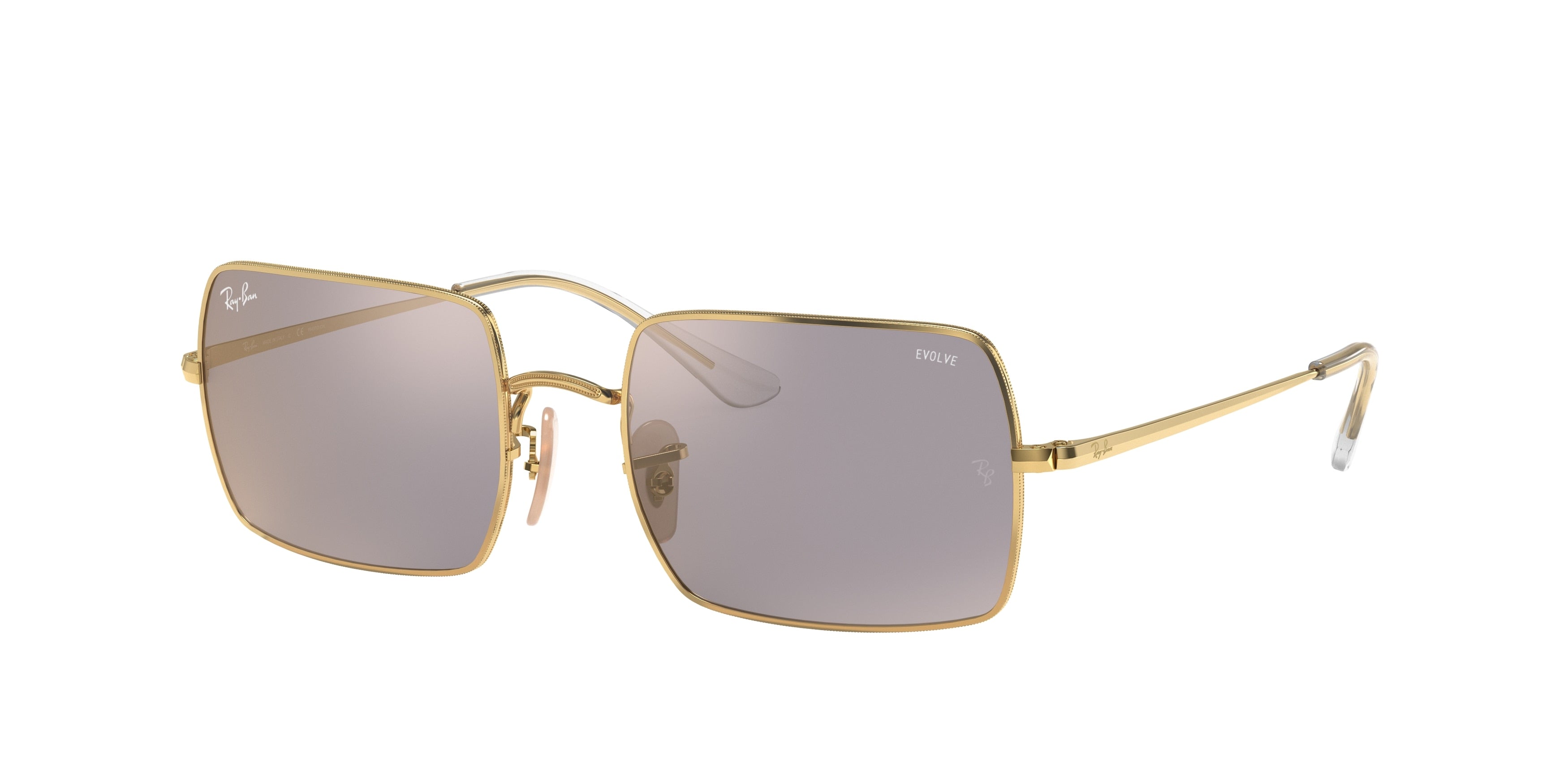 Ray-Ban RECTANGLE RB1969 Rectangle Sunglasses  001/B3-Gold 54-145-19 - Color Map Gold