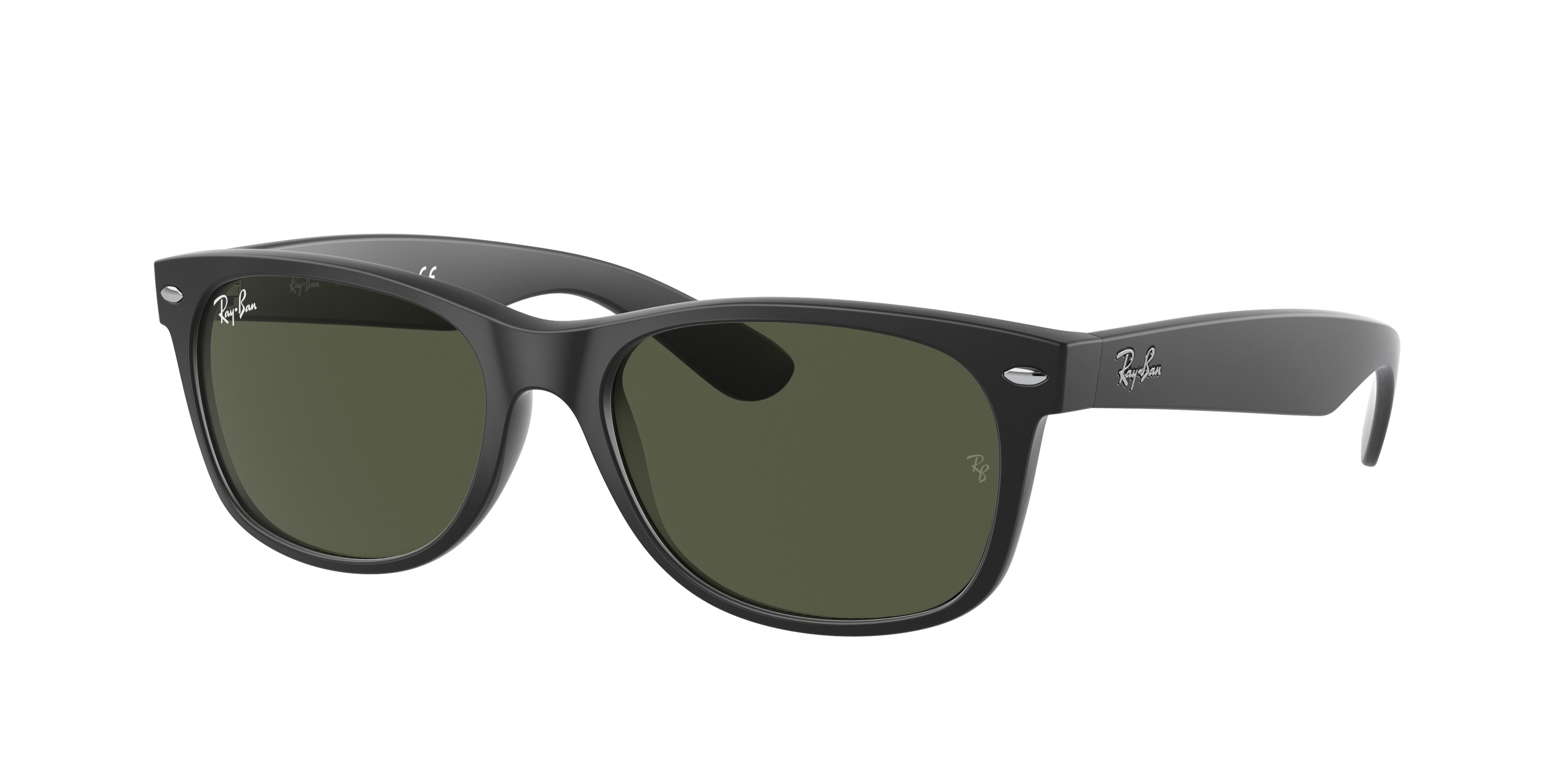 Ray-Ban NEW WAYFARER RB2132 Square Sunglasses  622-Black 55-145-18 - Color Map Black