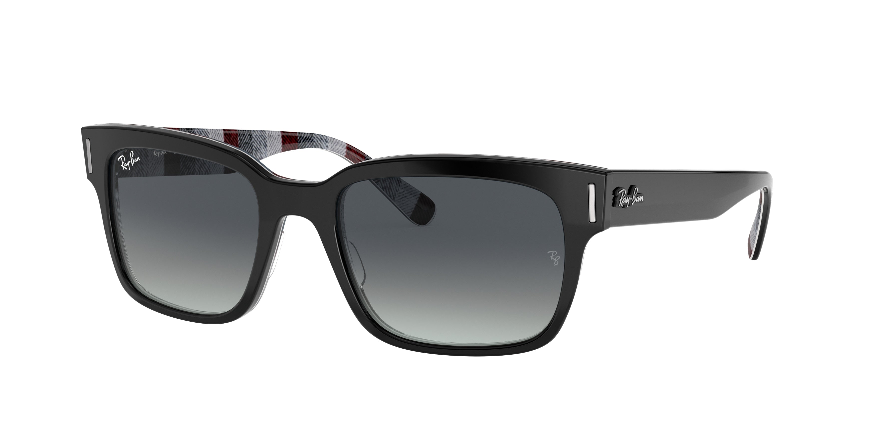 Ray-Ban JEFFREY RB2190 Square Sunglasses  13183A-Black 53-145-20 - Color Map Black