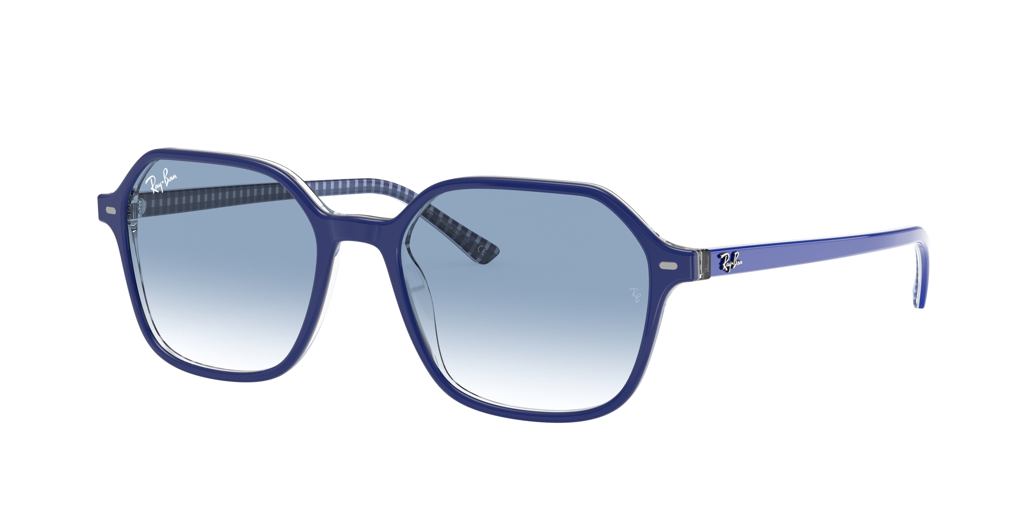 Ray-Ban JOHN RB2194 Square Sunglasses  13193F-Blue 51-145-18 - Color Map Blue