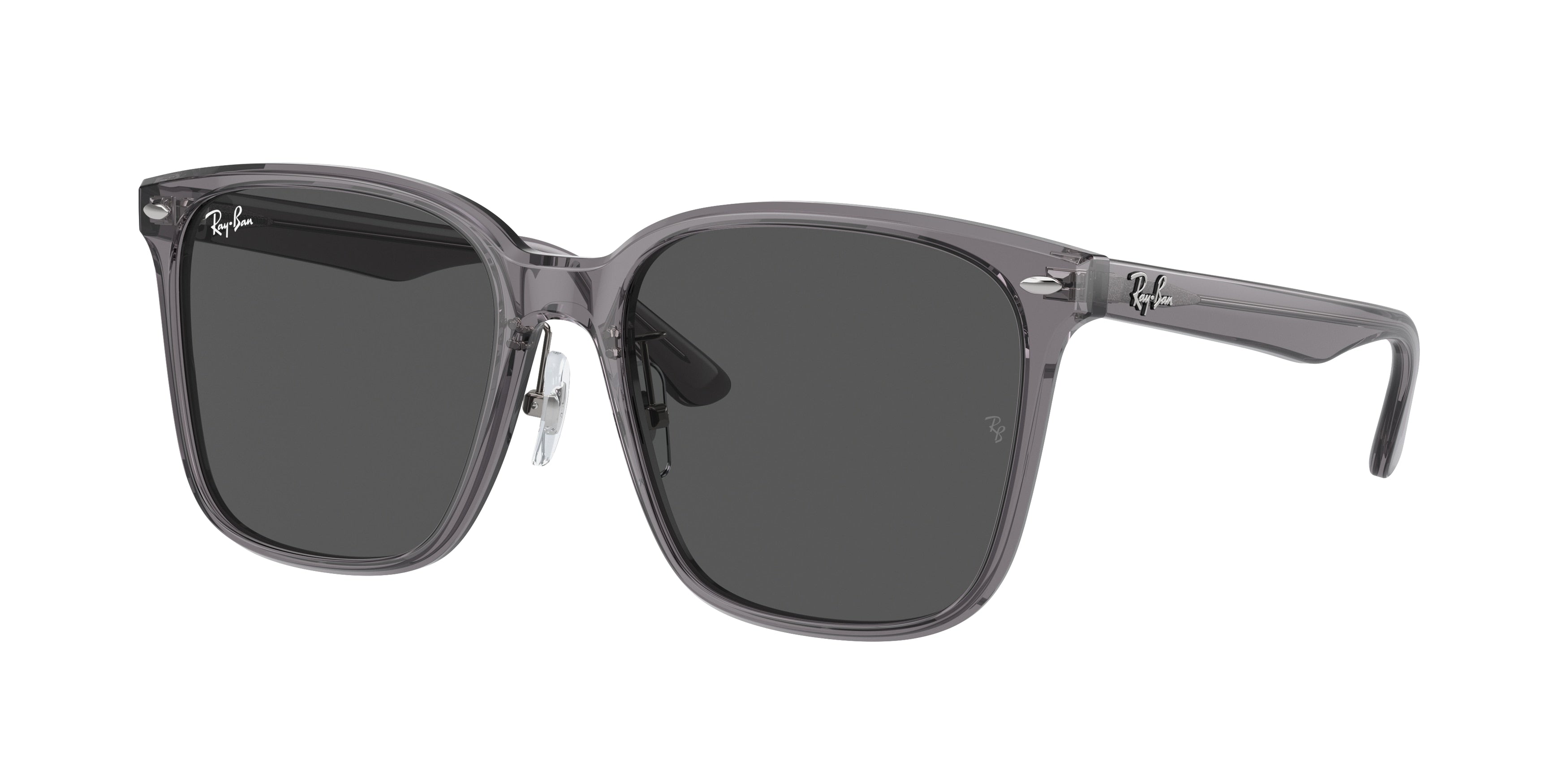 Ray-Ban RB2206D Square Sunglasses  139987-Transparent Grey 57-145-18 - Color Map Grey