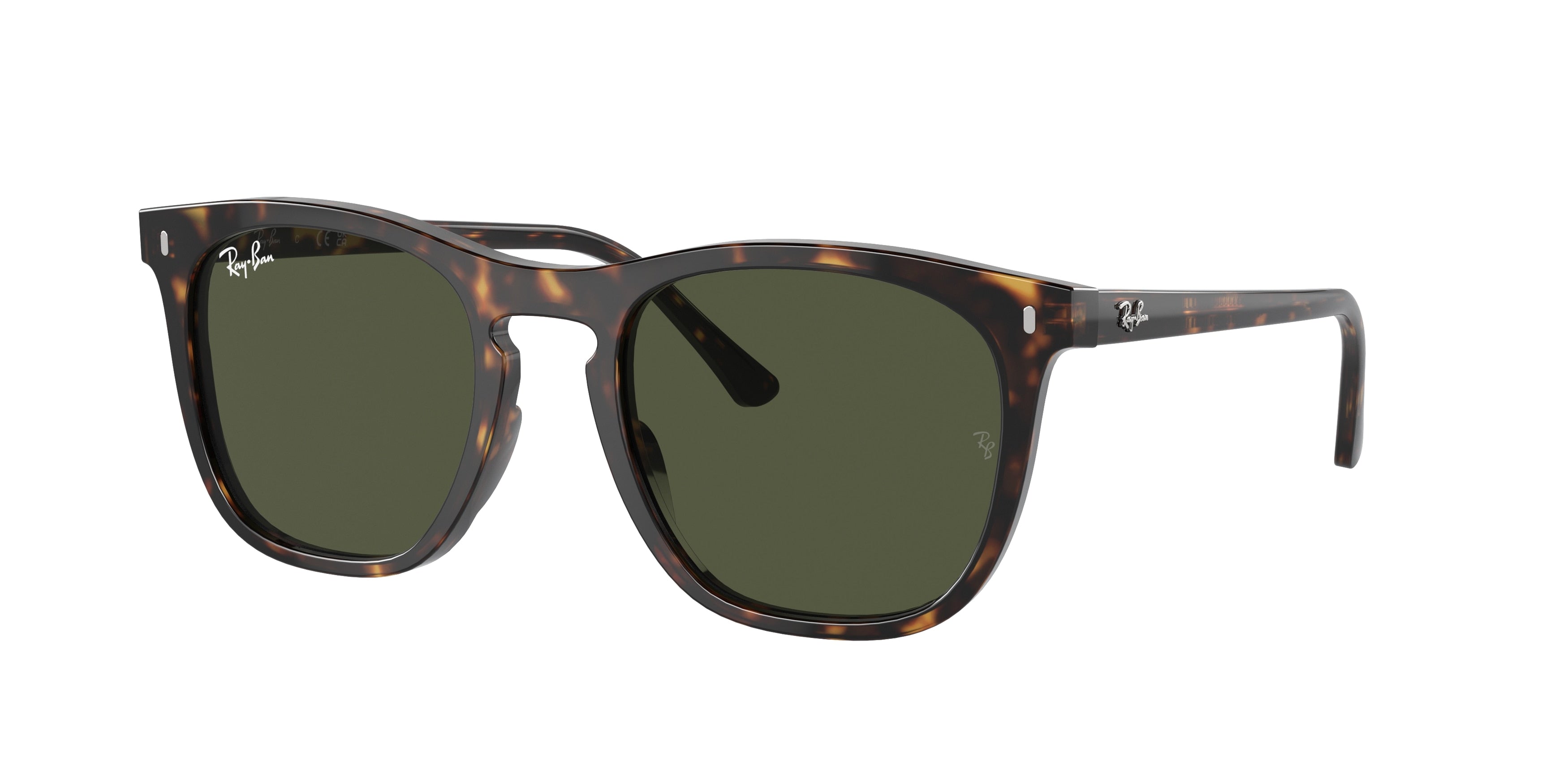 Ray-Ban RB2210F Square Sunglasses  902/31-Havana 53-145-21 - Color Map Tortoise