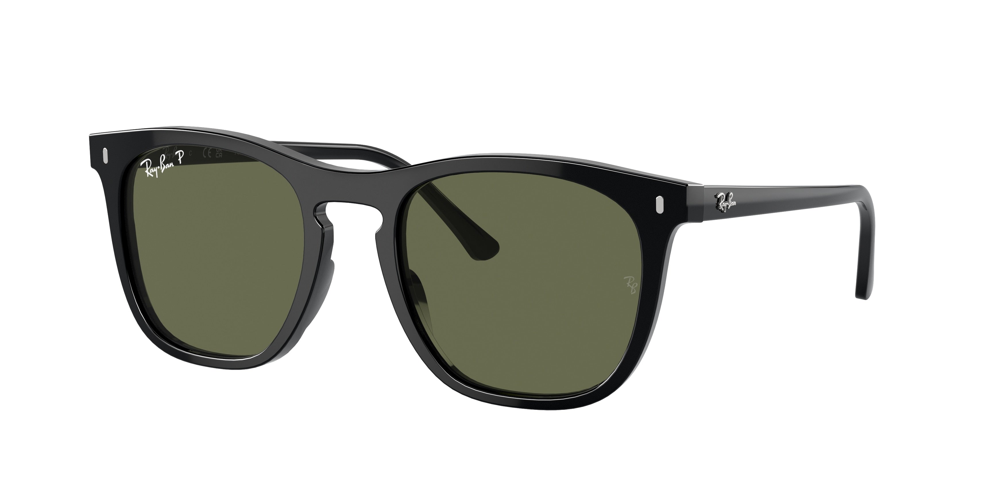 Ray-Ban RB2210 Square Sunglasses  901/58-Black 53-145-21 - Color Map Black