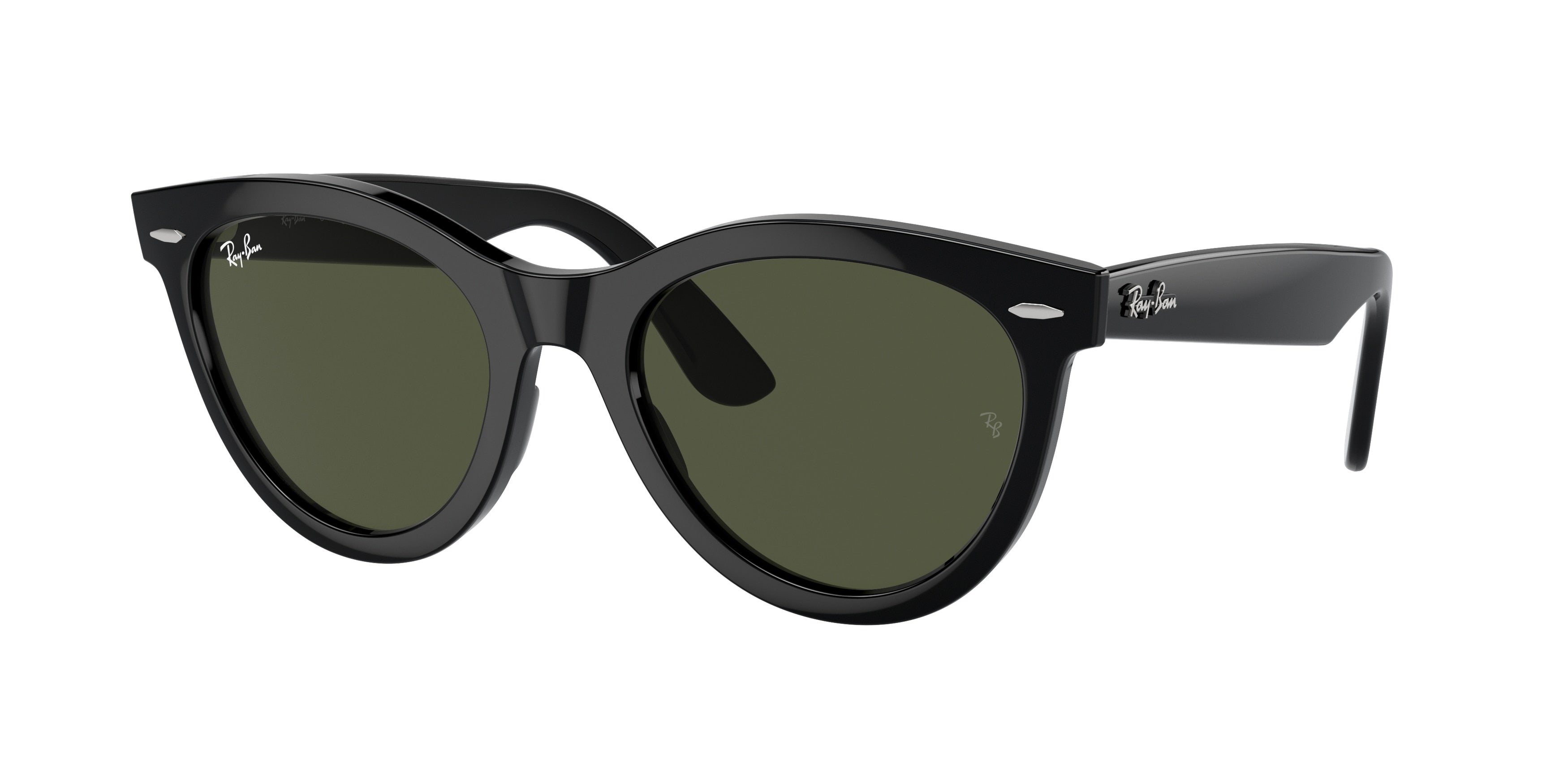 Ray-Ban WAYFARER WAY RB2241F Round Sunglasses  901/31-Black 54-150-21 - Color Map Black