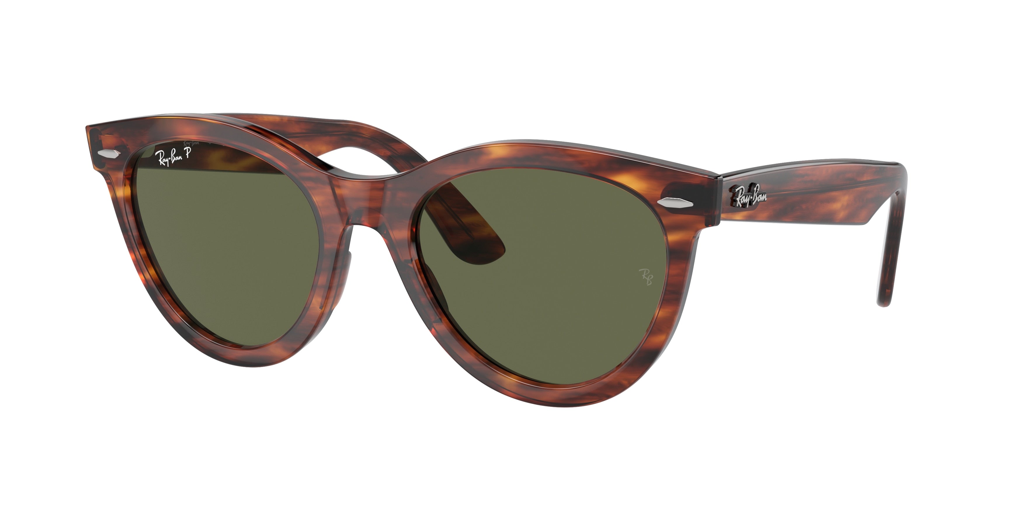 Ray-Ban WAYFARER WAY RB2241F Round Sunglasses  954/58-Striped Havana 54-150-21 - Color Map Brown