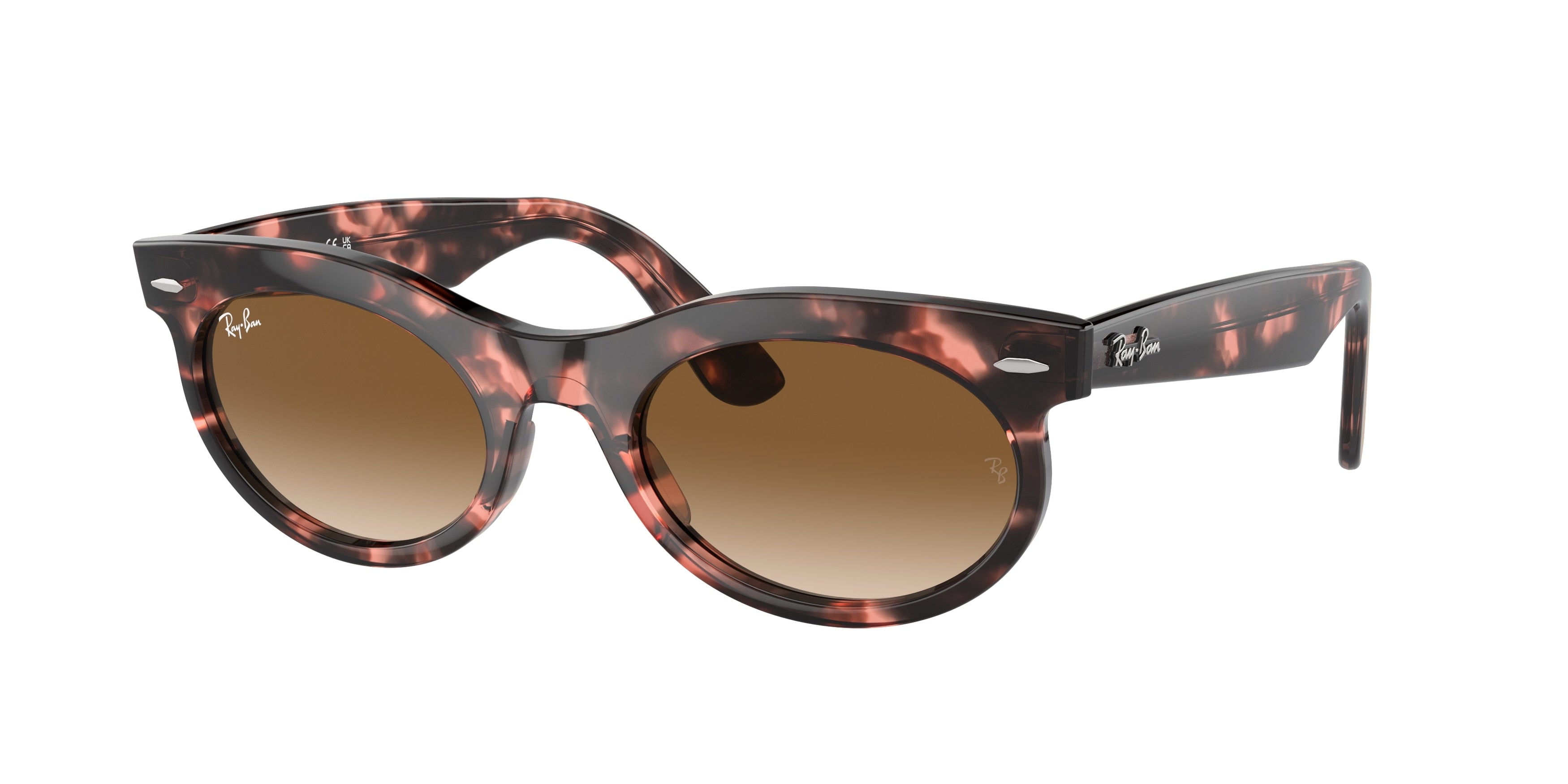 Ray-Ban WAYFARER OVAL RB2242F Oval Sunglasses  133451-Pink Havana 53-150-22 - Color Map Tortoise