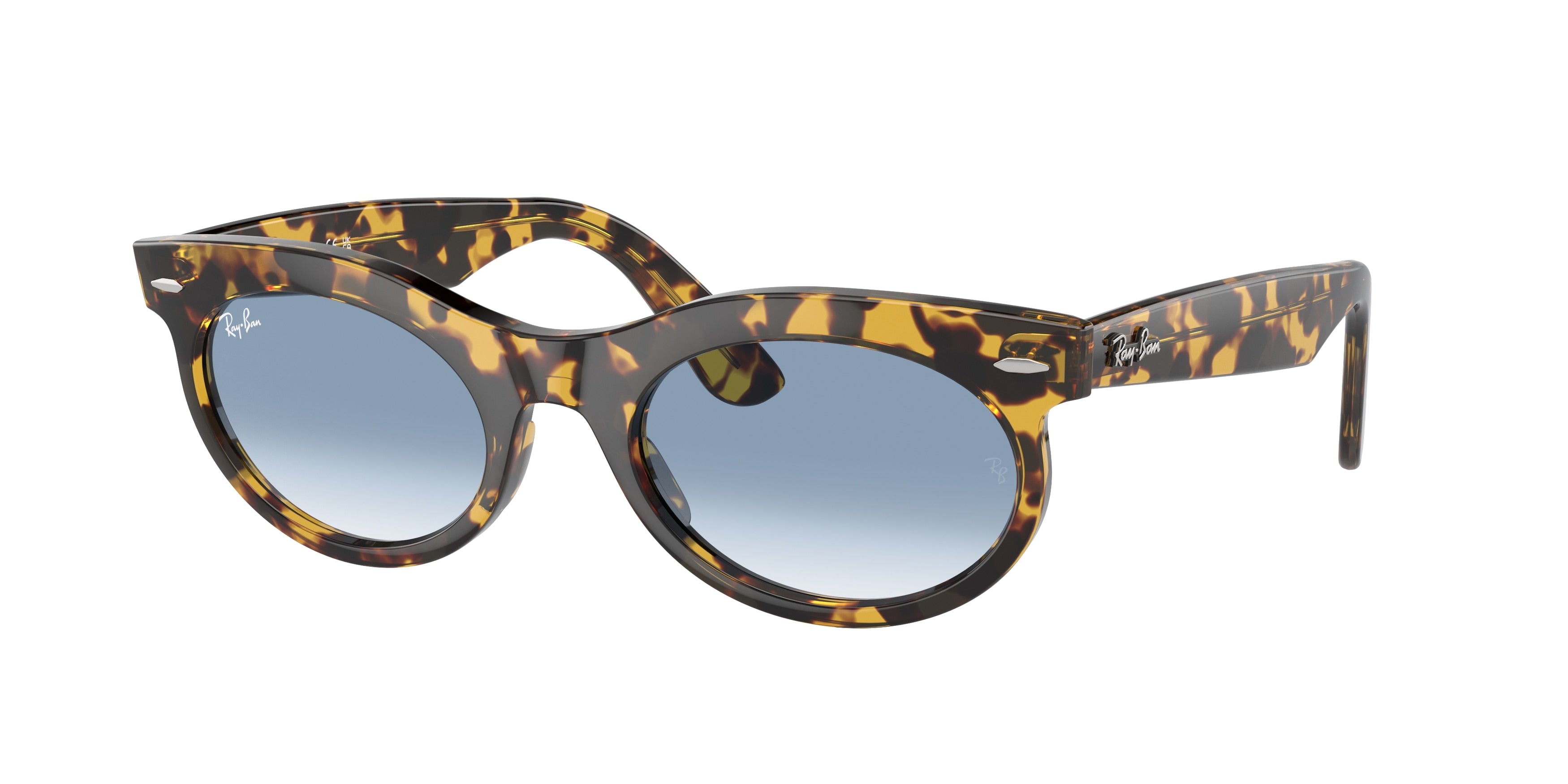 Ray-Ban WAYFARER OVAL RB2242 Oval Sunglasses  13323F-Yellow Havana 53-150-22 - Color Map Tortoise